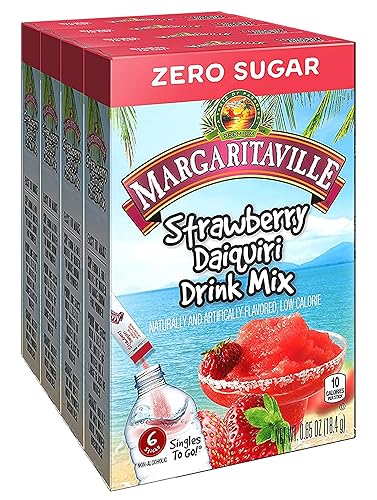 Margaritaville Singles To Go Water Drink Mix - Strawberry Daiquiri