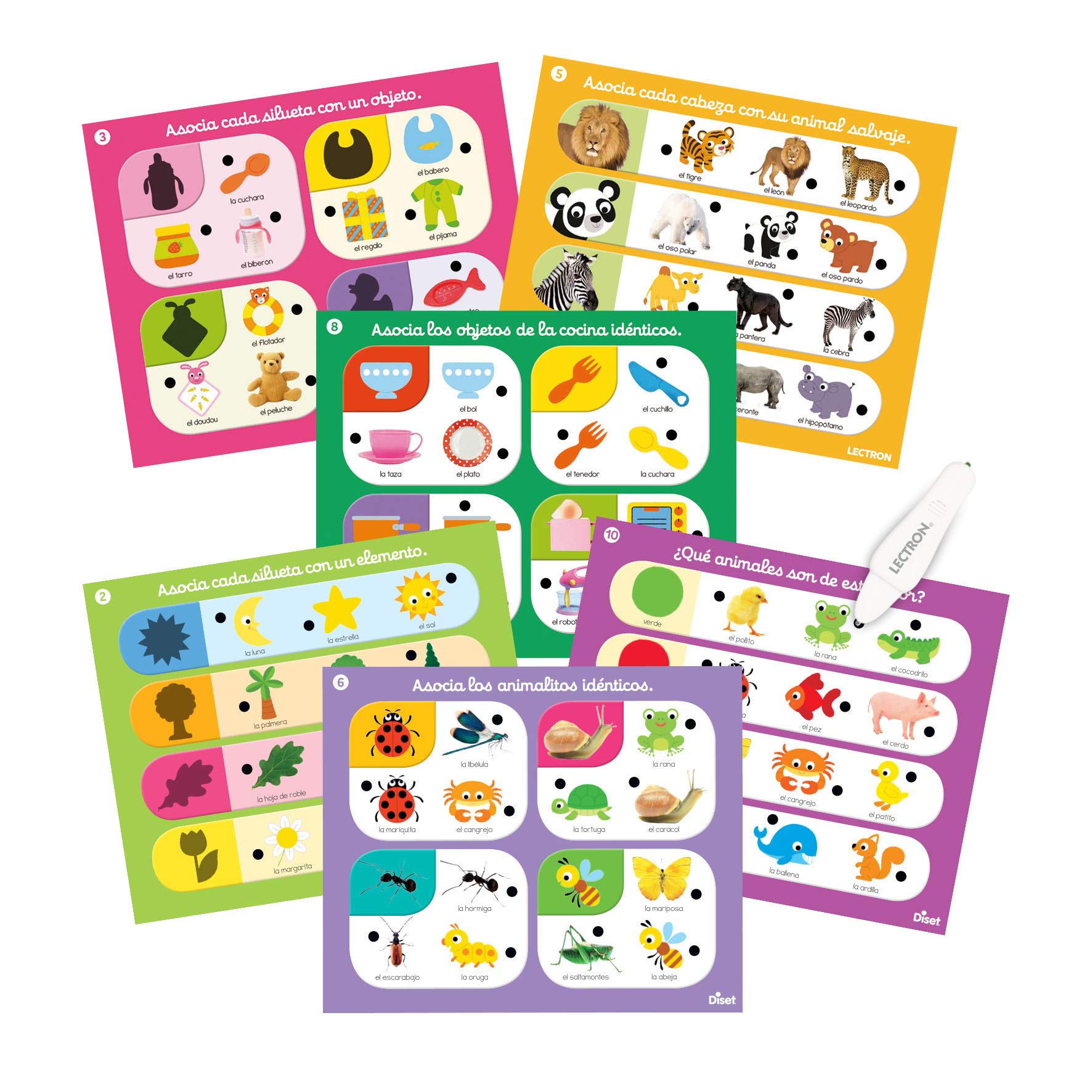 Diset Lectron - Gioco Educativo Per Bambini Con Penna Magica - Oltre 90 Domande Su Colori, Forme E Trame