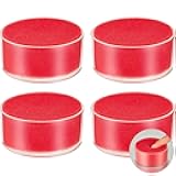 Outus 4 Pieces Sponge Cup Moistener Finger Wet Paper Plastic Round humidifier Desktop Sponge Moistener, 3.1 Inches for Grip Counting Papers, Documents