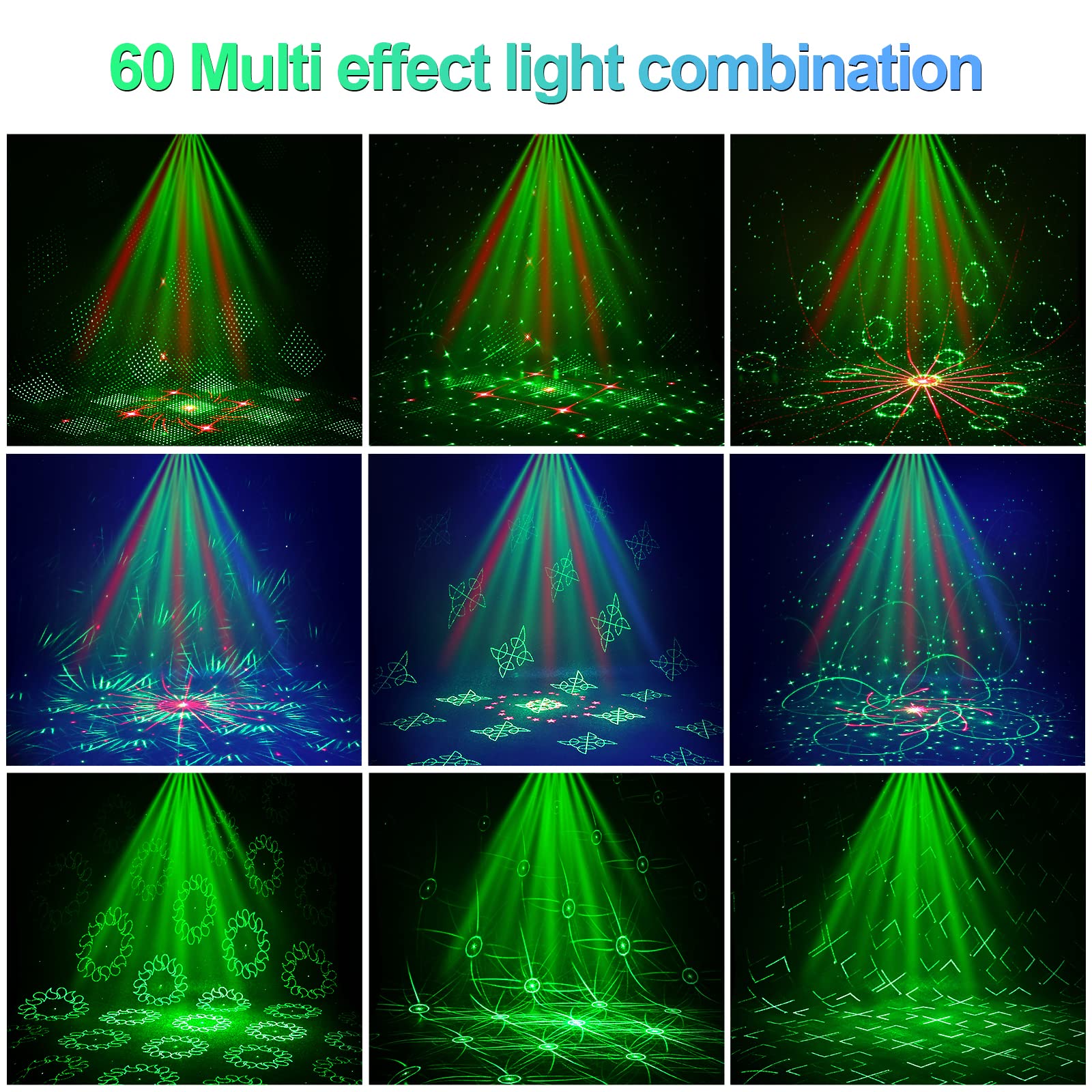 Lampe Disco Lunriwis 60 LEDs RGB - Télécommande Et Détection Sonore - Pour Fêtes Et Soirées