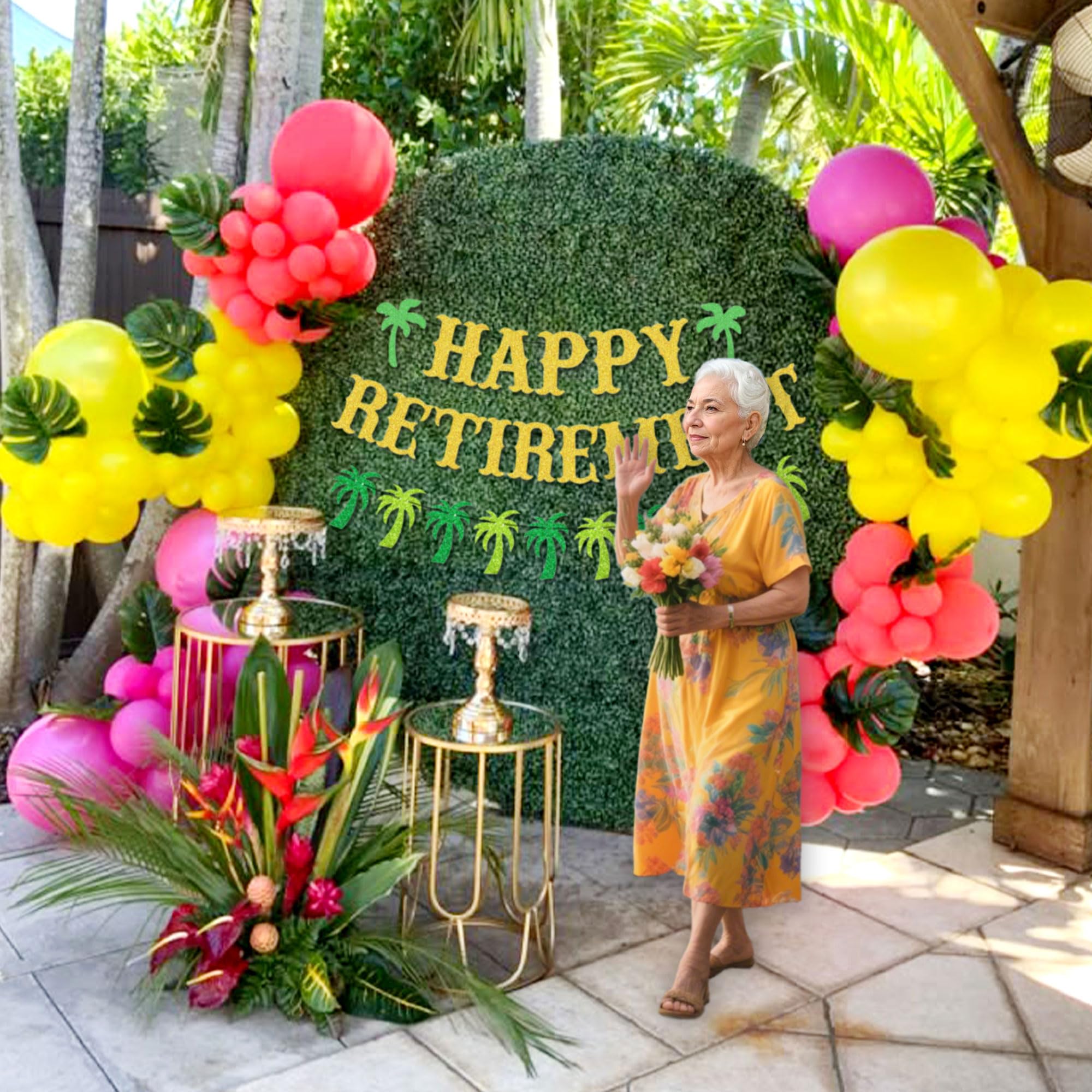 Retirement Party Decorations Happy Retirement Banner Official Retired Coconut I'm Retired for Man Retired Farewell Party Decoration Supplies - Image 4