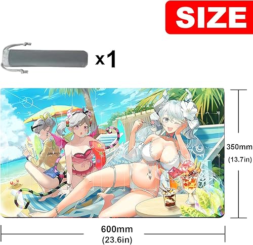 Miniatura 17 de ygo playmat Labrynth Mat Gaming Competition Pad Mat Card Binder Deck 23.6x13.7in (10)