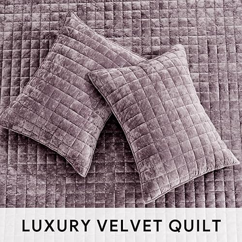 Miniatura 122 de RECYCO - Juego de edredón de terciopelo ligero, ropa de cama con edredón acolchado de gran tamaño y 2 fundas de almohada a juego, para usar todo