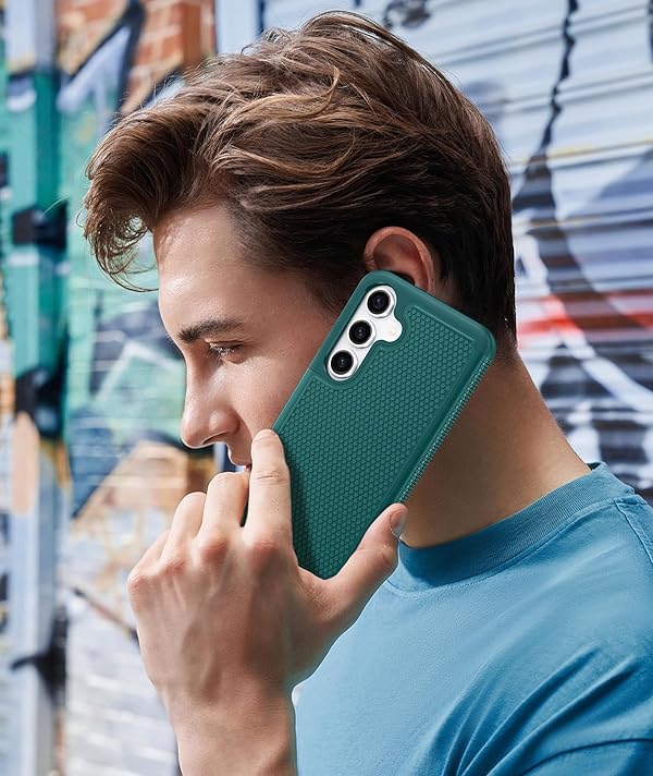 FNTCASE for Samsung Galaxy S24 Case: Dual Layer Heavy Duty Cell Phone Protective Cover Shockproof Rugged with Non-Slip Textured - Military Drop Protection Bumper Tough - 2024, 6.2inch Green by FNTCASE - Image 7