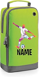 Personalised Your Name Footballer Boot Bag, Customised Kids School PE Gym Athleisure Sports Shoe Accessory Kit Bag