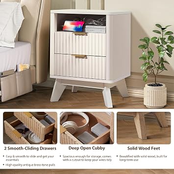 Fluted Nightstand - 18