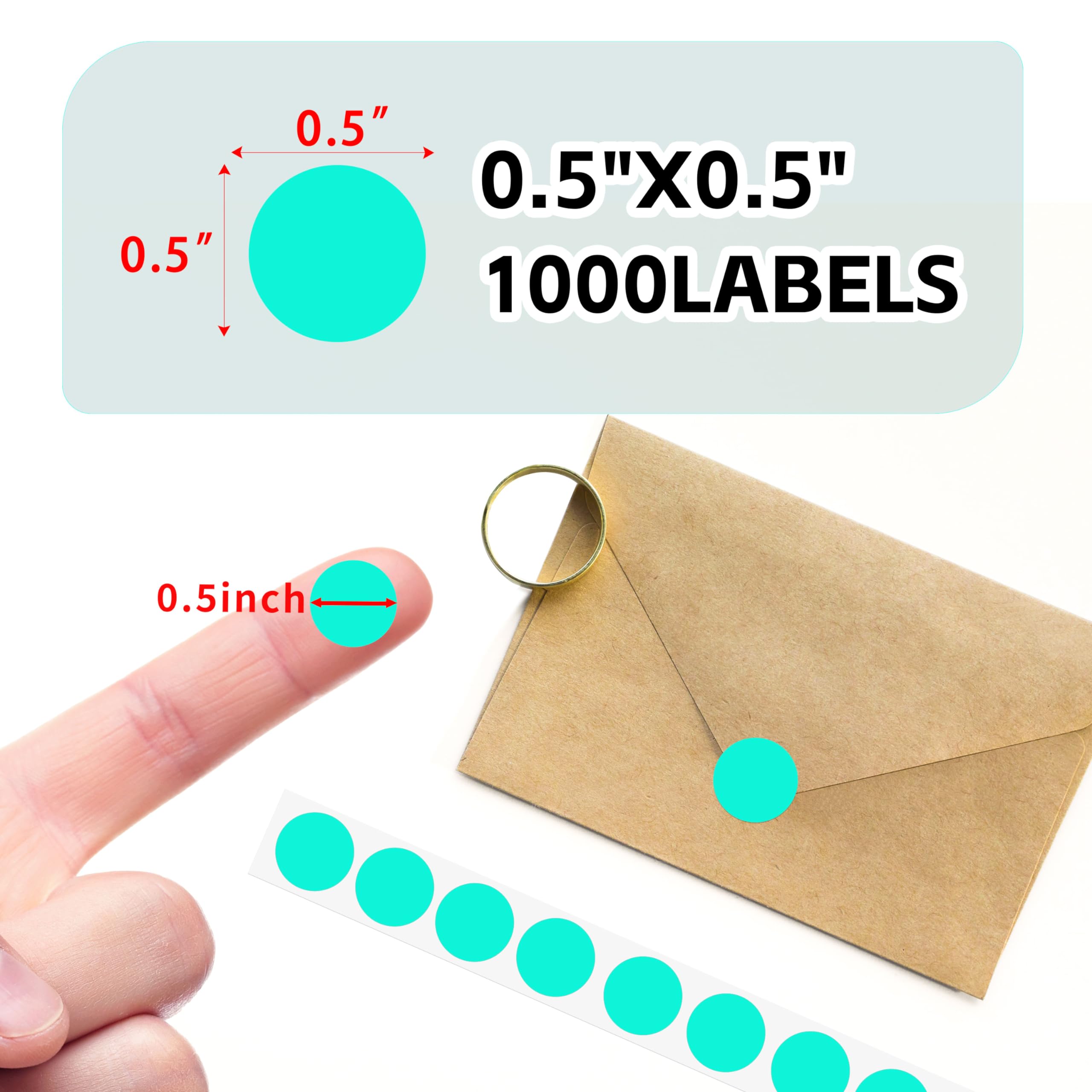 PARLAIM 1/2 Inch Diameter Dot Stickers, 10 Rolls 10000pcs Lavender Self 4 thumbnail image
