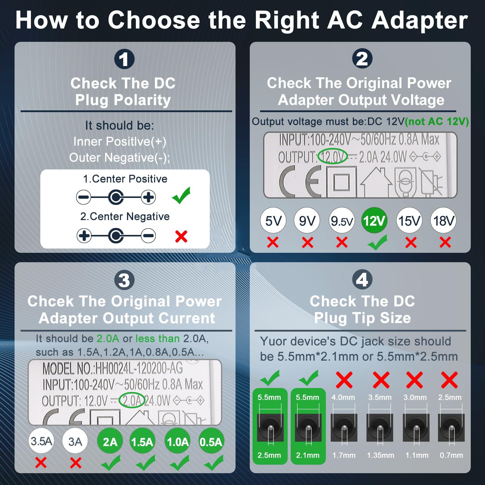 Adaptateur d'alimentation 12V Chargeur Bloc d'alimentation pour Piano Numérique Yamaha et Claviers des Séries PSR, YPG, YPT, DGX, KB, DD - Remplacement des Modèles PA-150B/PA-130B/PA-32