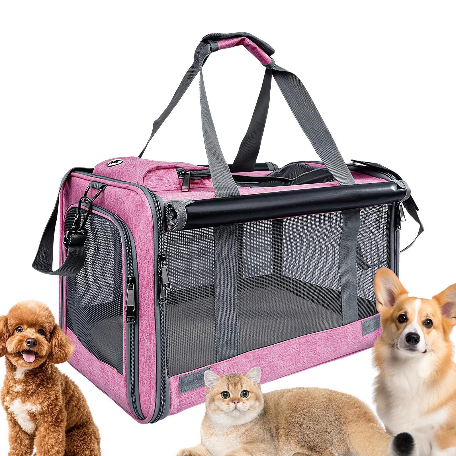 Kleine Katzenbox Bis zu 9 kg, atmungsaktive Reisetasche | Kleine Transportbox für Outdoor, Abenteuer, Camping, Krankenhaus, Flugzeug, Auto, Motorrad