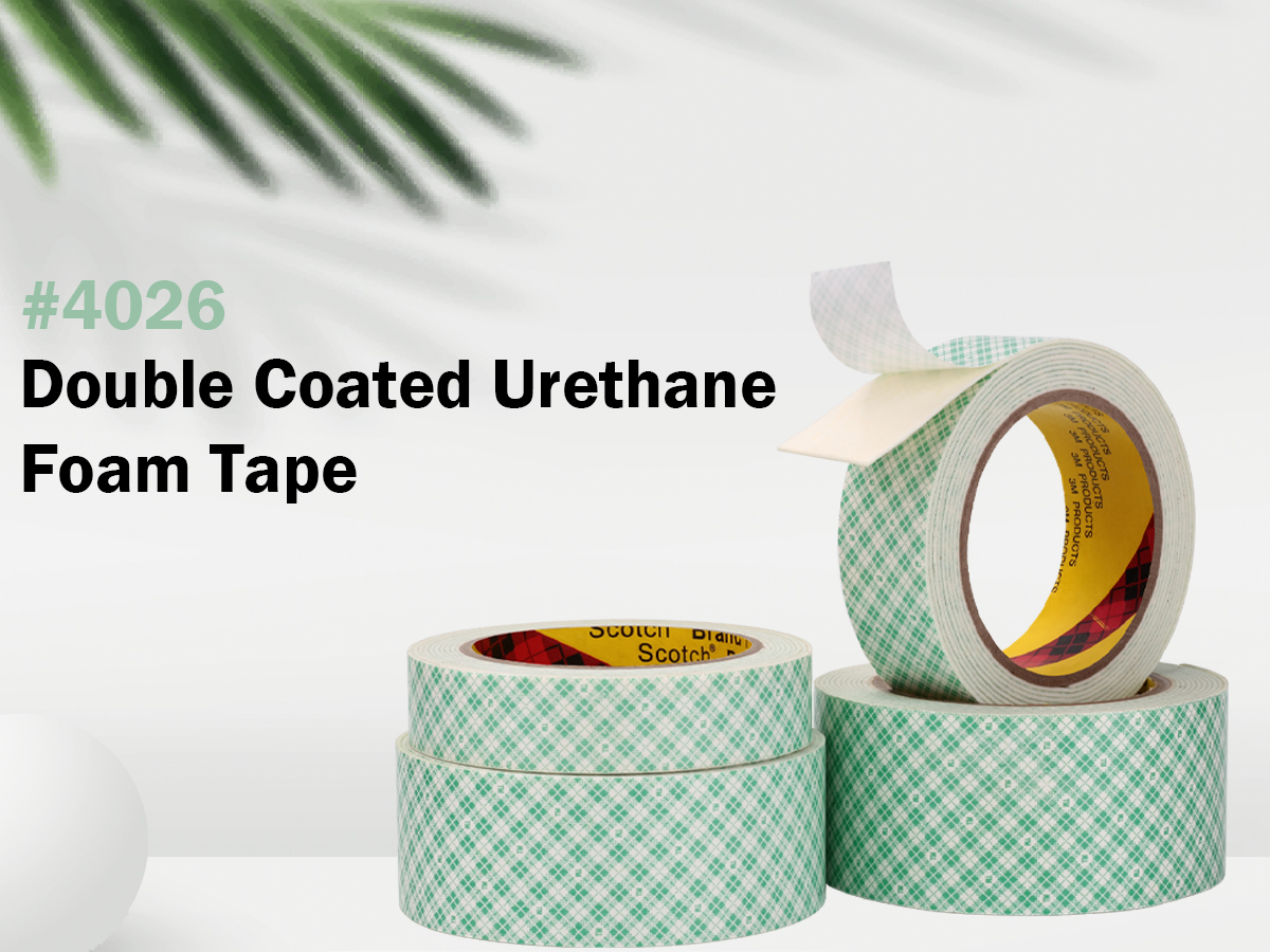 Image of 3M Double Sided Foam Tape 1 inch x 10Ft 1 Pack White Heavy Duty | Double Coated Urethane Adhesion Polyurethane Tape for Bonding Attaching Mounting