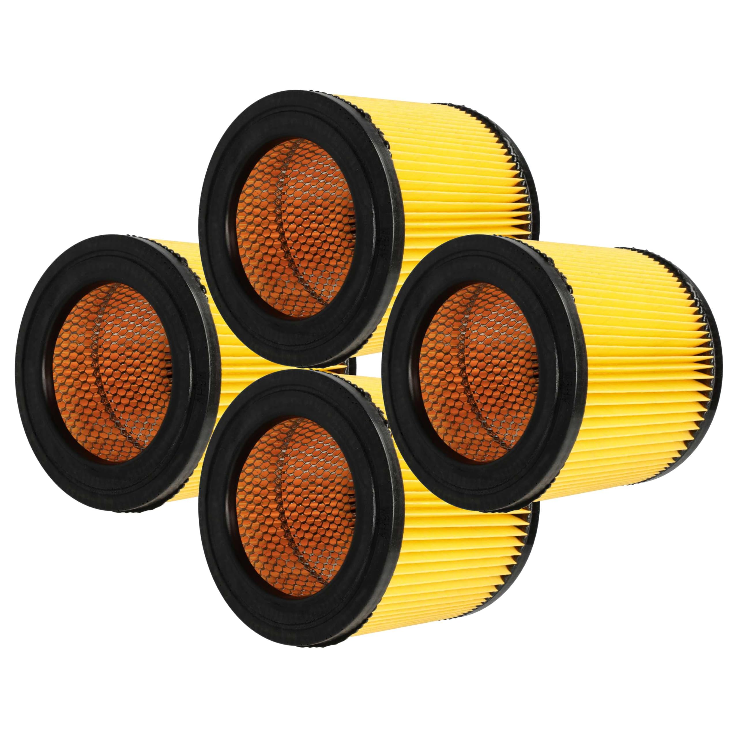 vhbw 4x filtro a pieghe piatte sostituisce Topcraft K704F, K707F, R 693 per aspirapolvere - arancione, lavabile
