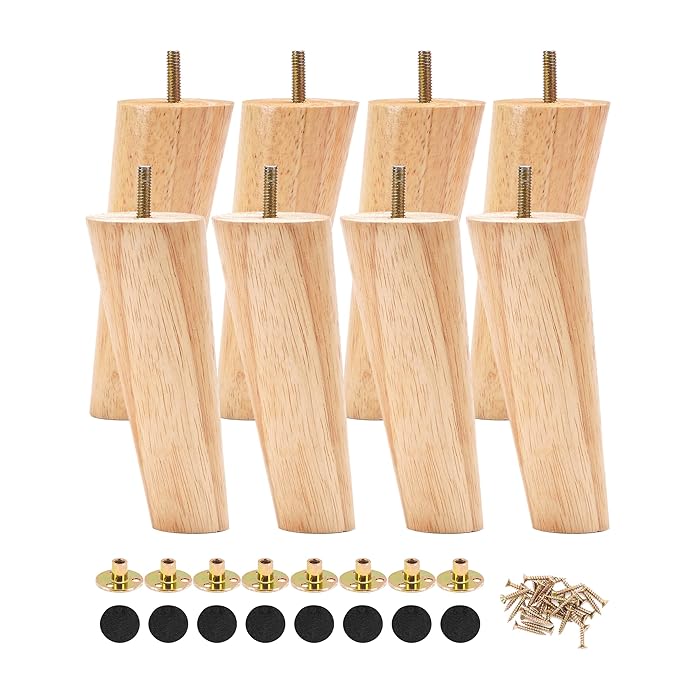 Buy Wooden Furniture Legs 6 Inch Slant, Couch Legs Set of 8
