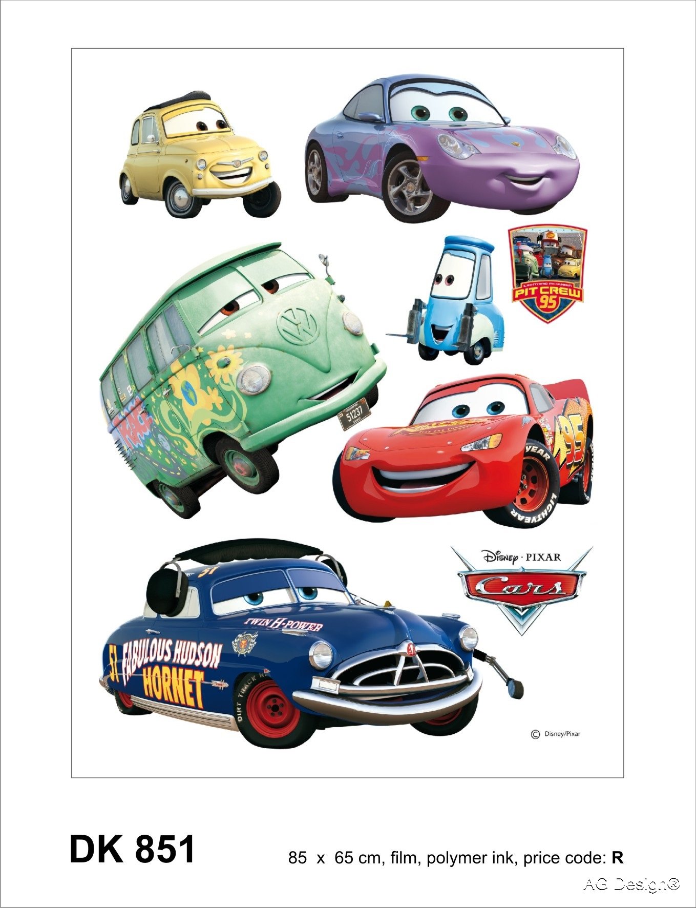 AG Design DK 851 Autkleber Disney Cars Wall Stickers