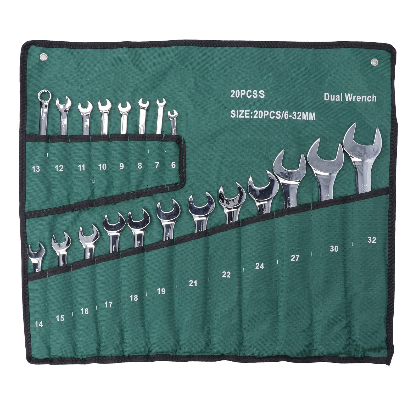 WZDDXUNSF Combination Wrench Set Metric CRV Steel Spanner Dual Wrenches Hand Tool for Professional Mechanics Workshop
