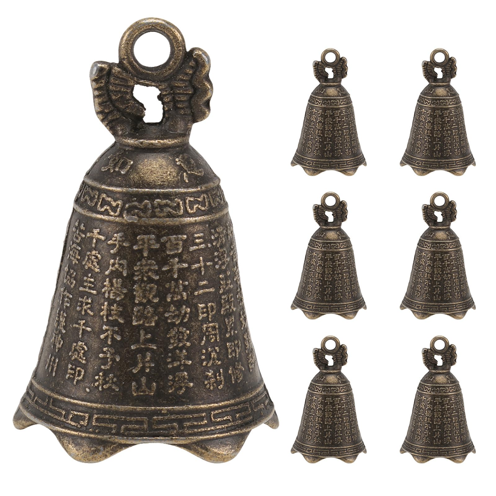 Kichvoe 30 Piezas Campanas Rústicas Antiguas para Carillón de Viento Colgantes de Campana para Manualidades y Decoraciones