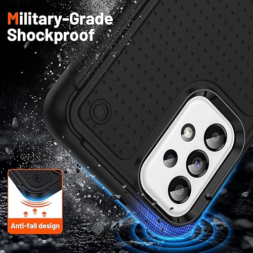 Miniatura 7 de Jeylly Funda para Samsung Galaxy A13 5G4G, Galaxy A23A32 5GA04A04S Funda 360 Protección resistente de doble capa a prueba de golpes TPU duro PC