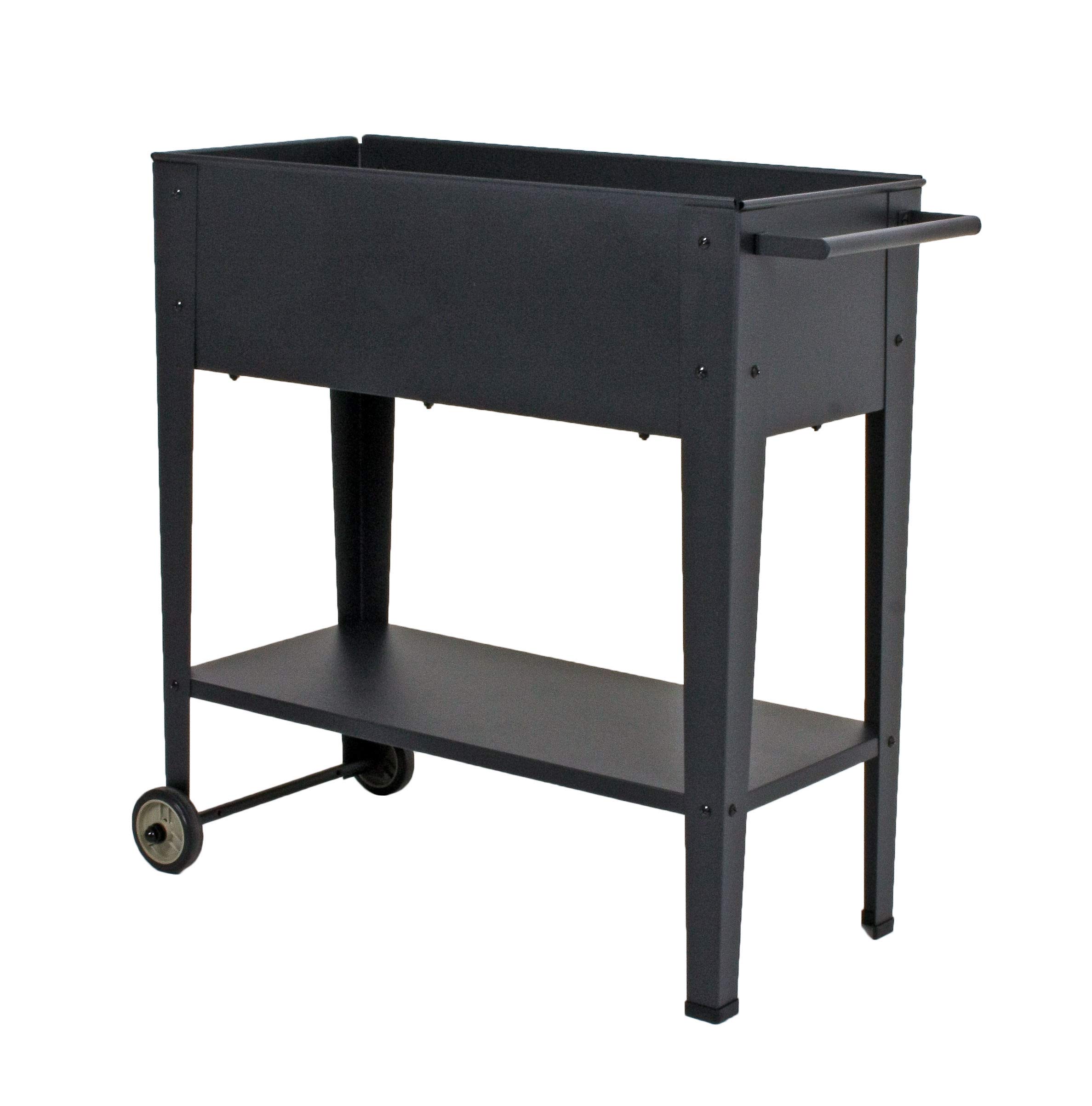 ML-Design Set van 2 metalen mobiele verhoogde bedden, 98x50x79,5 cm