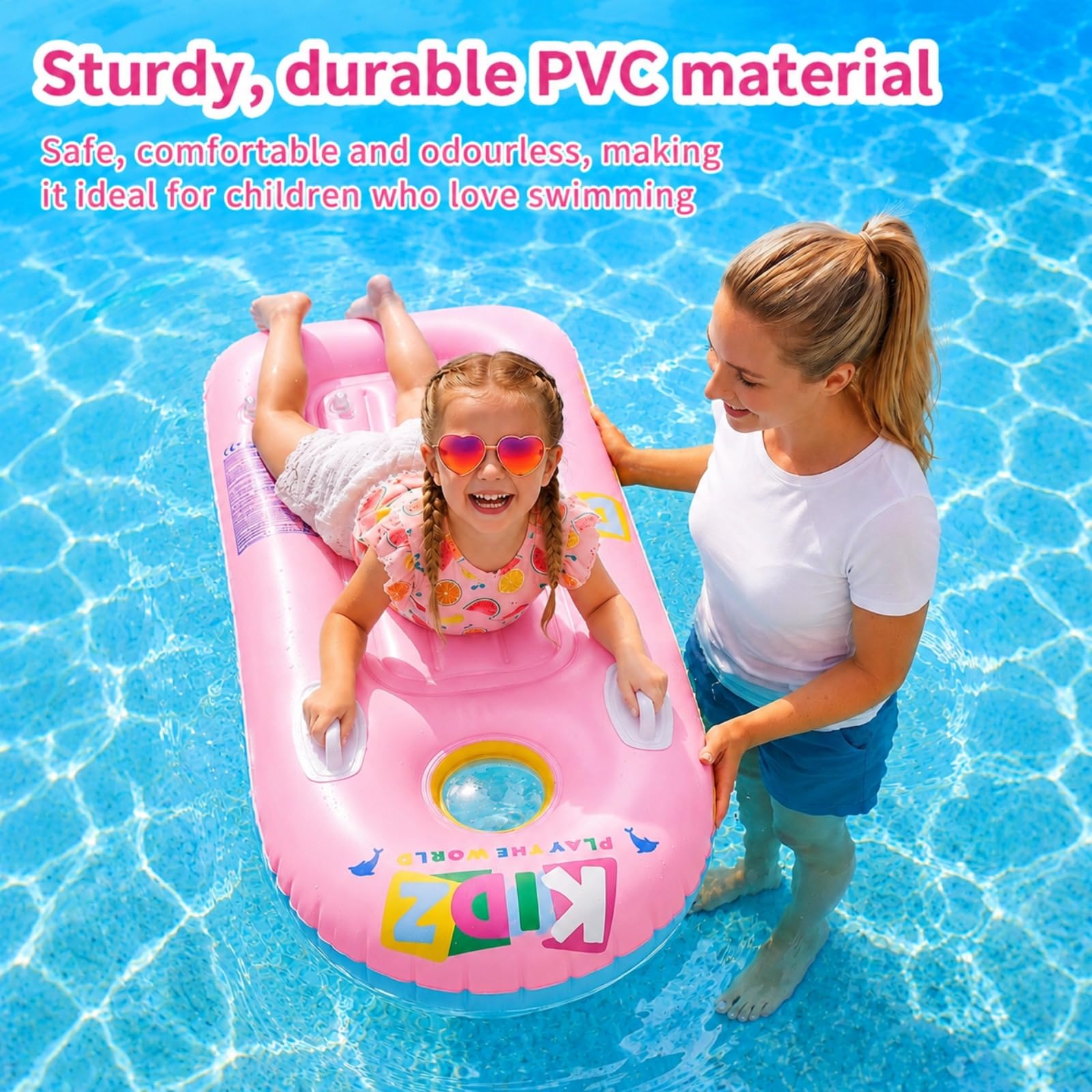 Bodyboard Hinchable 110x48cm Con Asas Y Ventana – Para Niños Y Principiantes