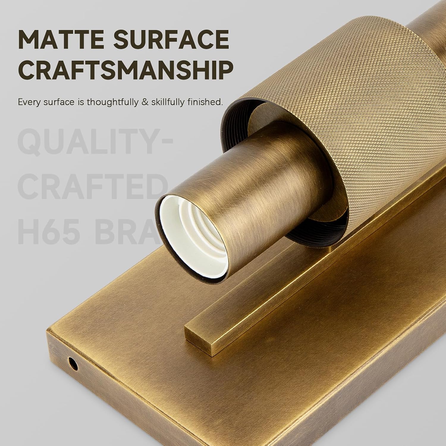 22.8" Knurled Brass Wall Sconces, 2-Light Dimmable Modern Lamp Lighting, Bronze Wall Lighting with Glass, Gold Vanity Light Fixtures Tube Sconce for Bedroom, Living Room, Hallway, Mirror, Kitchen