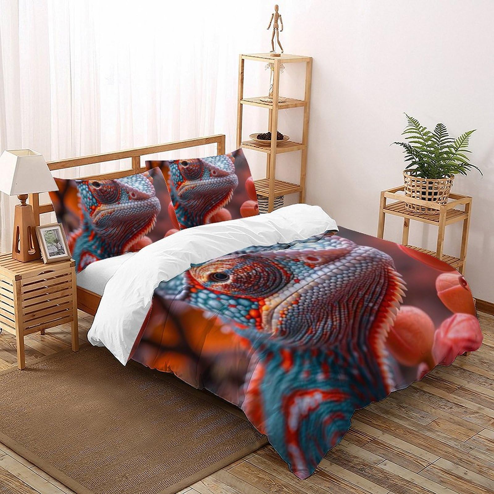 Housse de couette 260x220 Animaux Land 3D pour transformer la chambre de votre garçon en safari