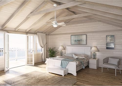 Miniatura 6 de Hunter Fan Company 50955 Radeon Ventilador de techo, 44, blanco mate