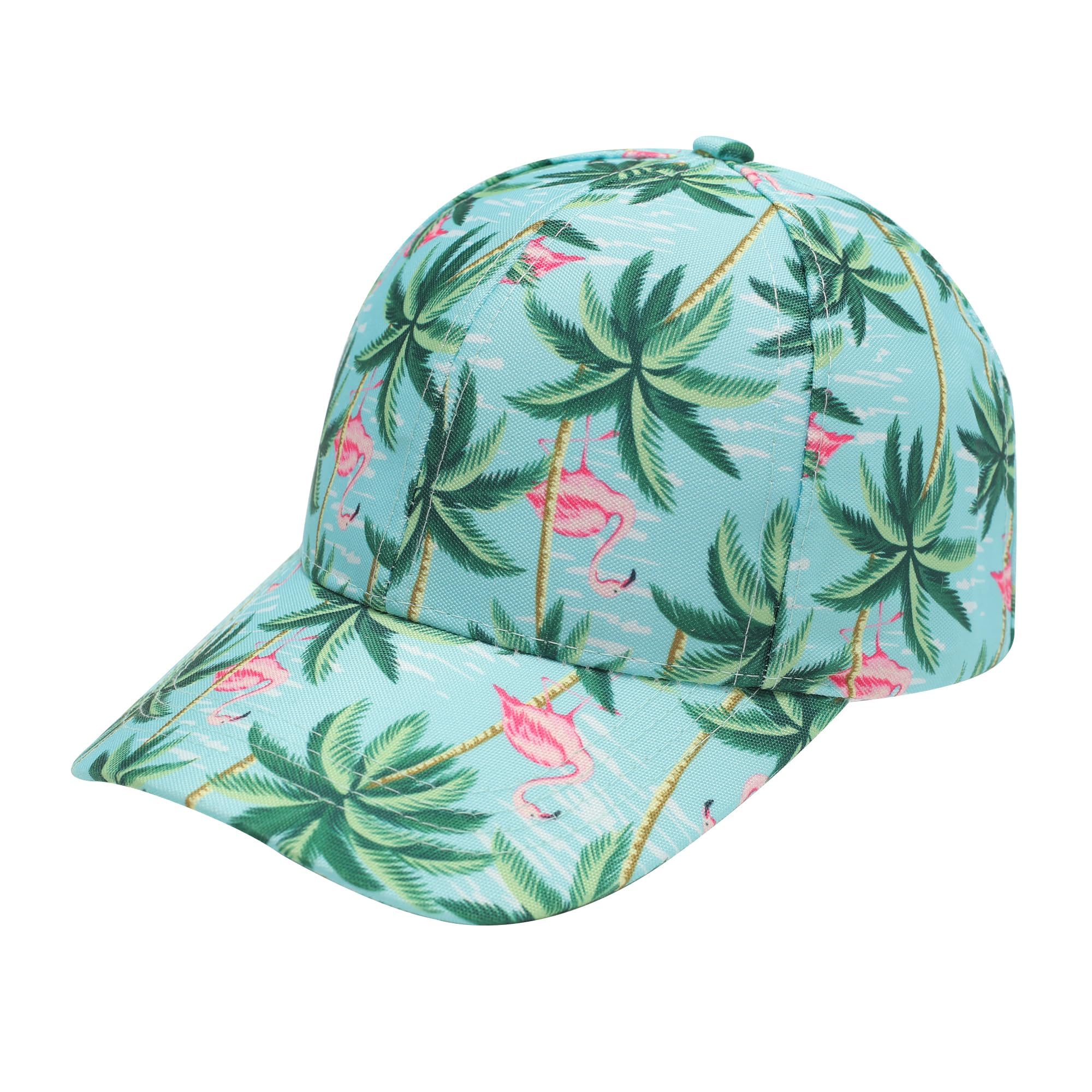 ZLYC Casquette de baseball hawaïenne à imprimé floral réglable pour femme