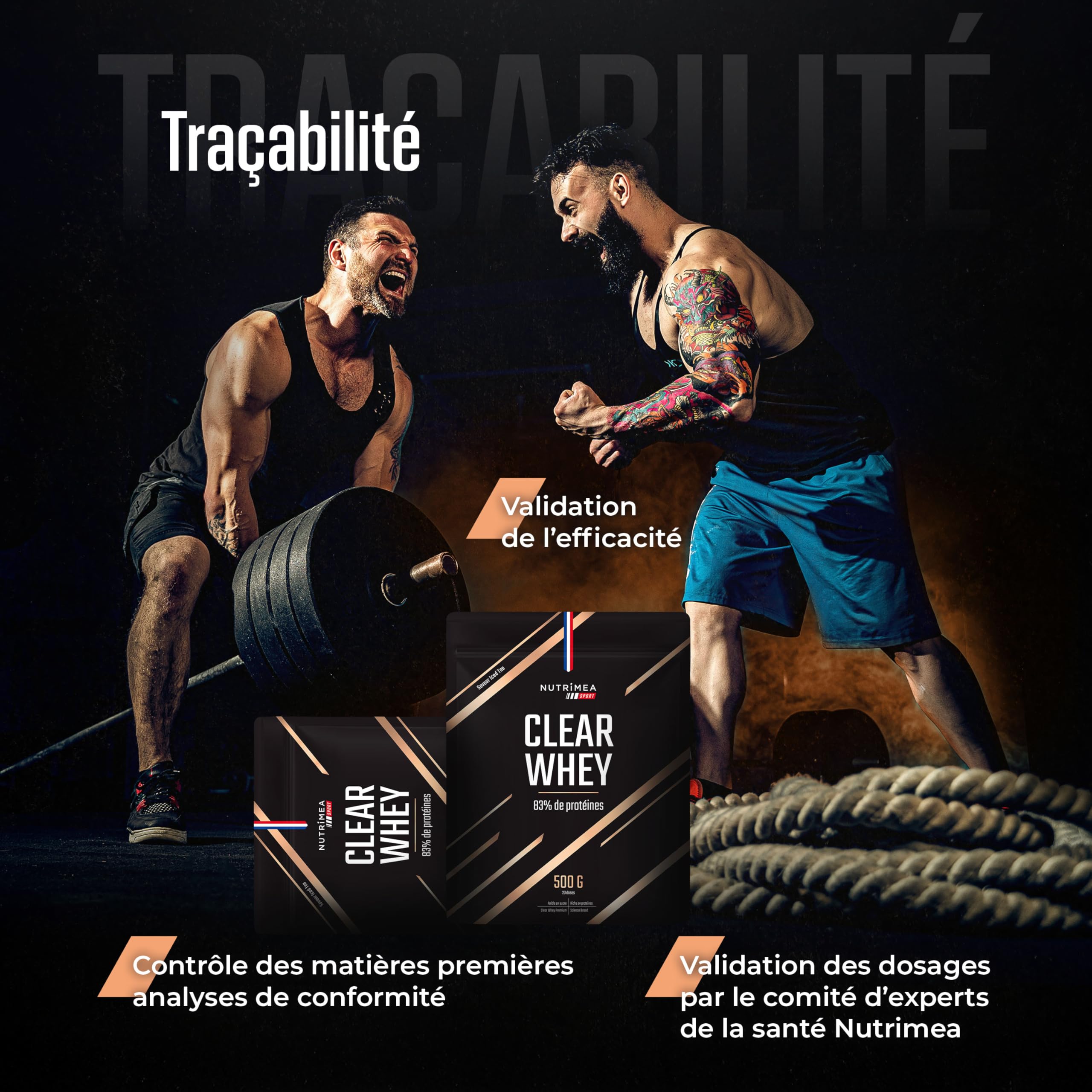 CLEAR WHEY – Whey Isolate Protein – 83% de Protéines – Performance & Récupération – Saveur Thé Glacé – 20 Portions – Nutrimea Sport - Expertise Française