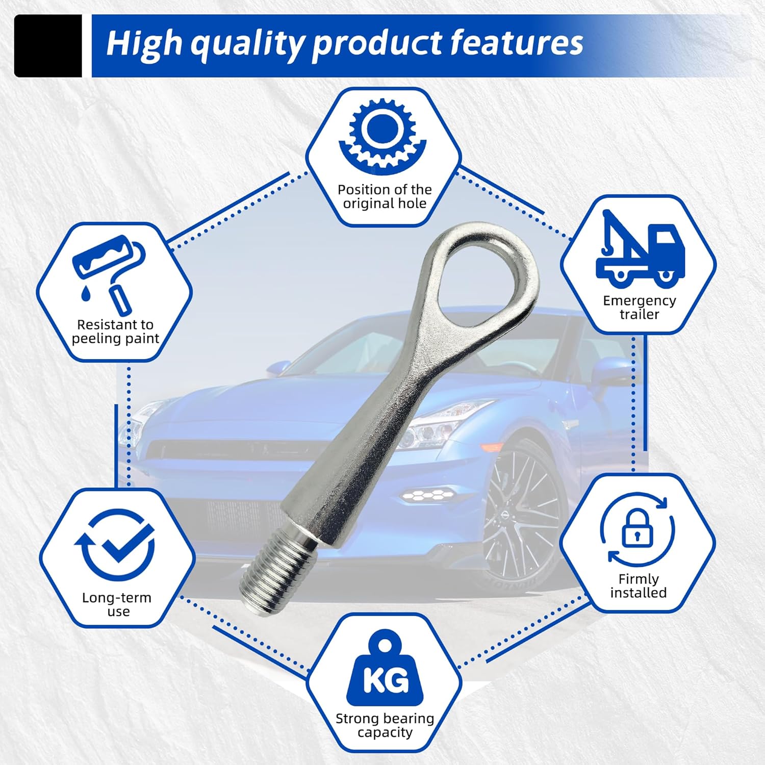for Nissan Tow Hook Compatible with Nissan GT-R Sentra Versa Note Pathfinder Rogue Kicks Juke Front Towing Eye Hook Replacement#51112-1KA0A