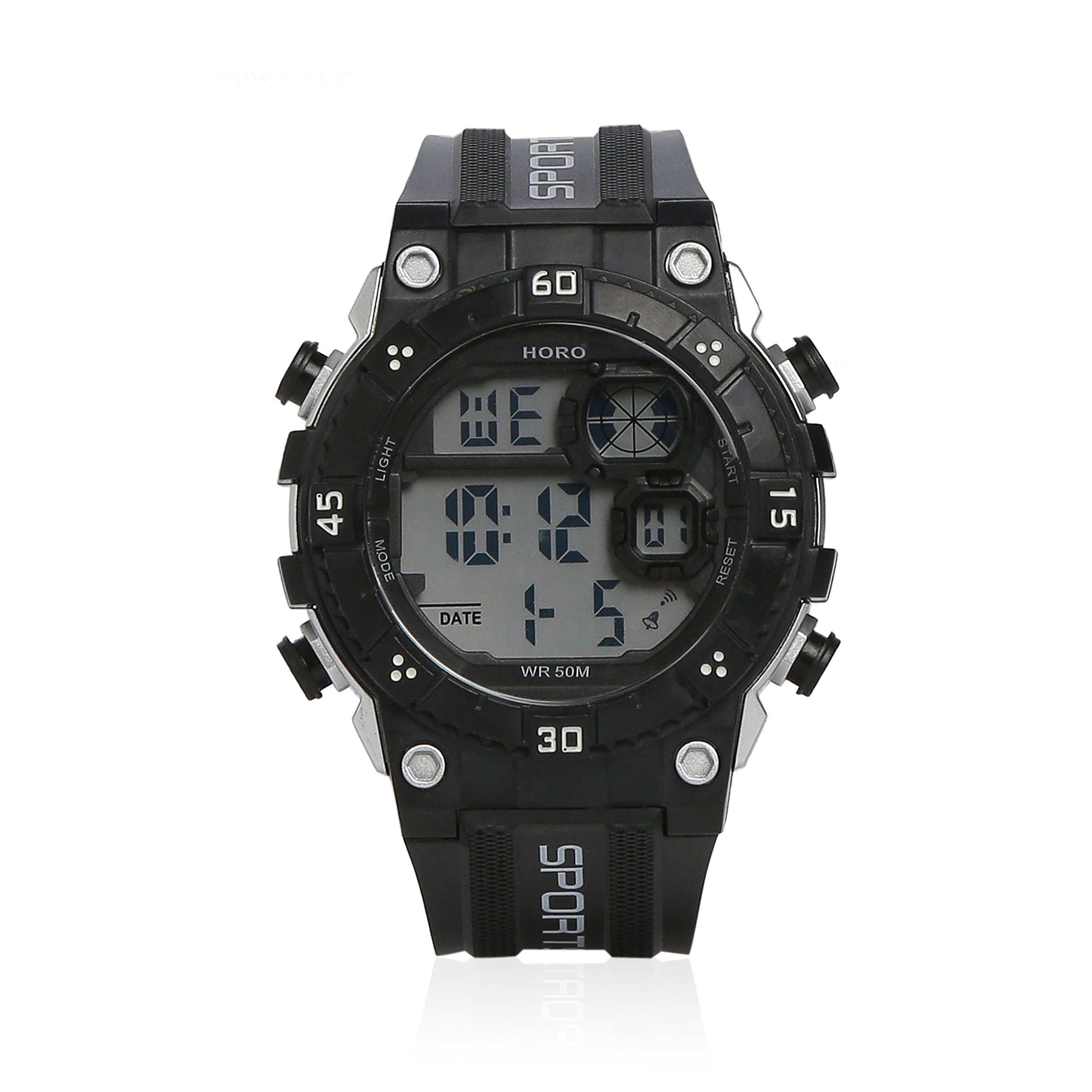 HORO(Imported Digital Sports Wrist Watch (Japan Battery) 24x75 24x120MM (B077JYT416) Amazon Price History, Amazon Price Tracker