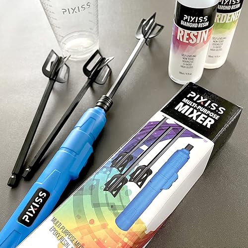 Miniatura 8 de Pixiss Mezclador de resina de alta calidad, mezclador epoxi recargable de mano, grado profesional, agitador para resina, vaso de manualidades,