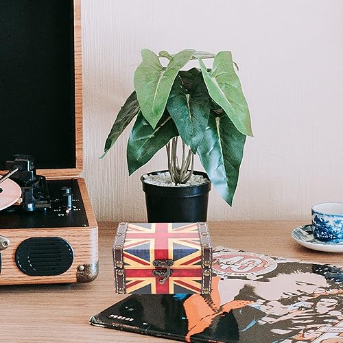 Miniatura 6 de Operitacx Caja de joyería Caja de almacenamiento para niños de la alcancía antigua de la PU