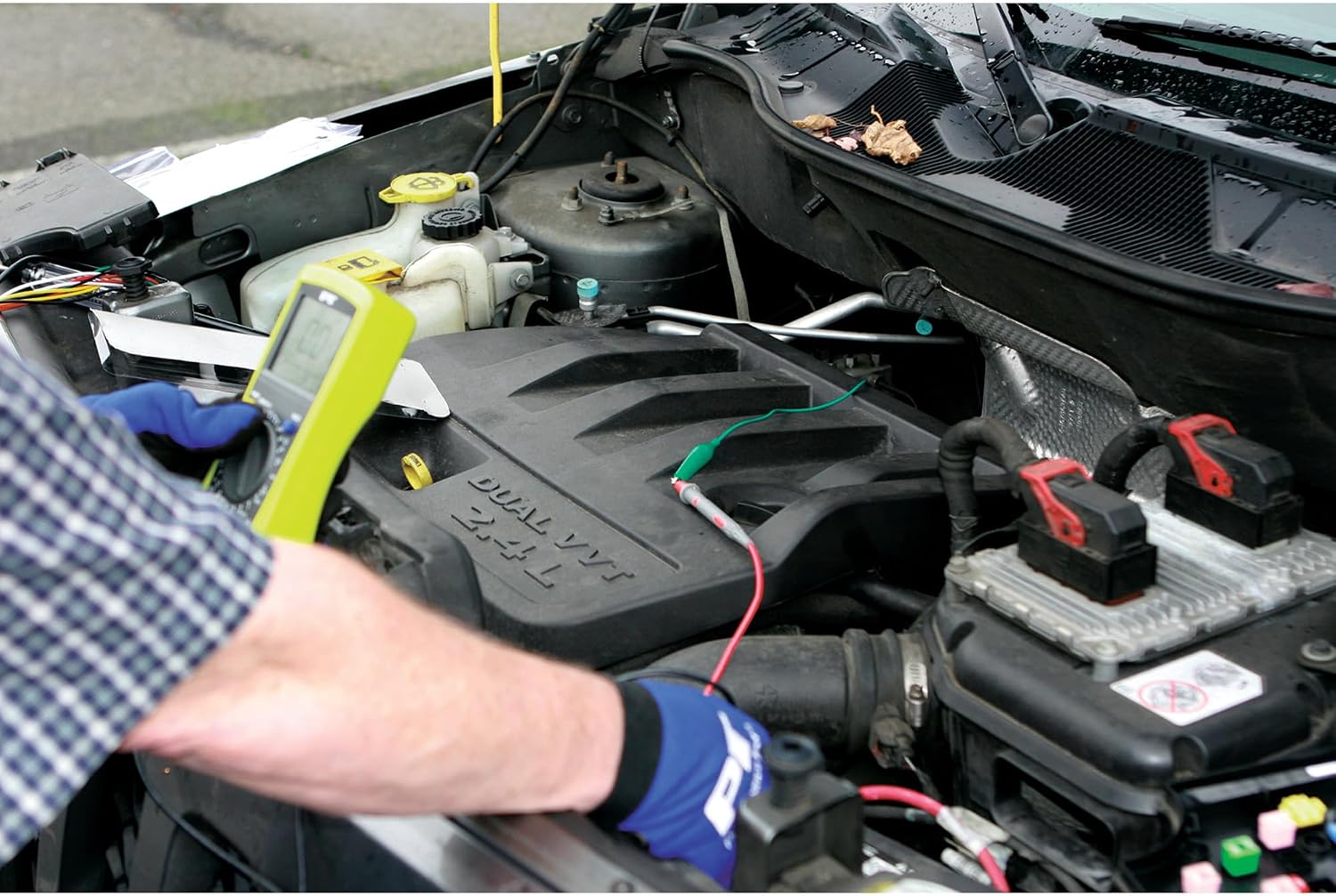 Performance Tool W2936 10pc Color Coded Alligator Clip Leads for Low Voltage Circuits - Double Ended Insulated Clips in Multicolors