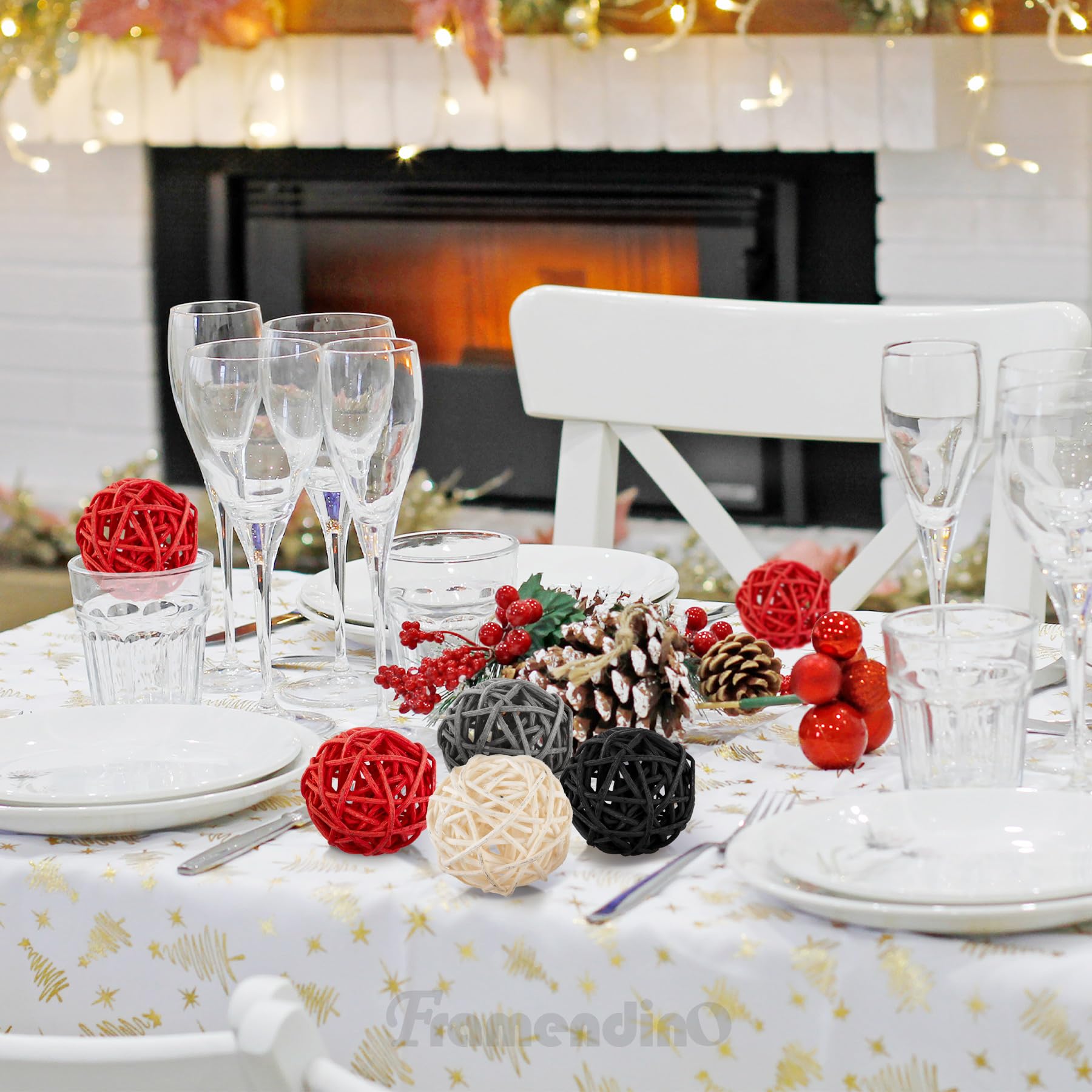 Amazon.co.jp: Framendino 24個パック 2インチ ラタンボール