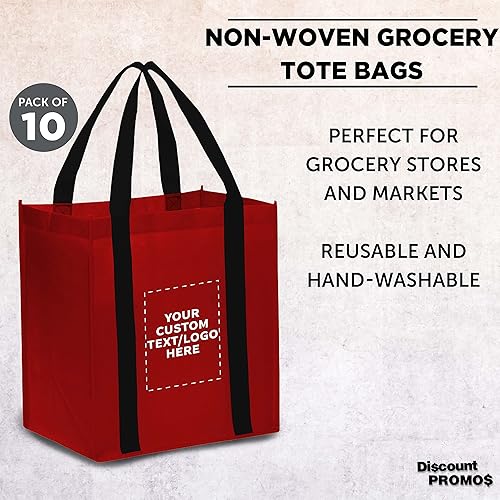 Miniatura 3 de DISCOUNT PROMOS Bolsas de plástico reutilizables para boutique, duraderas, resistentes al agua, bolsas de mano