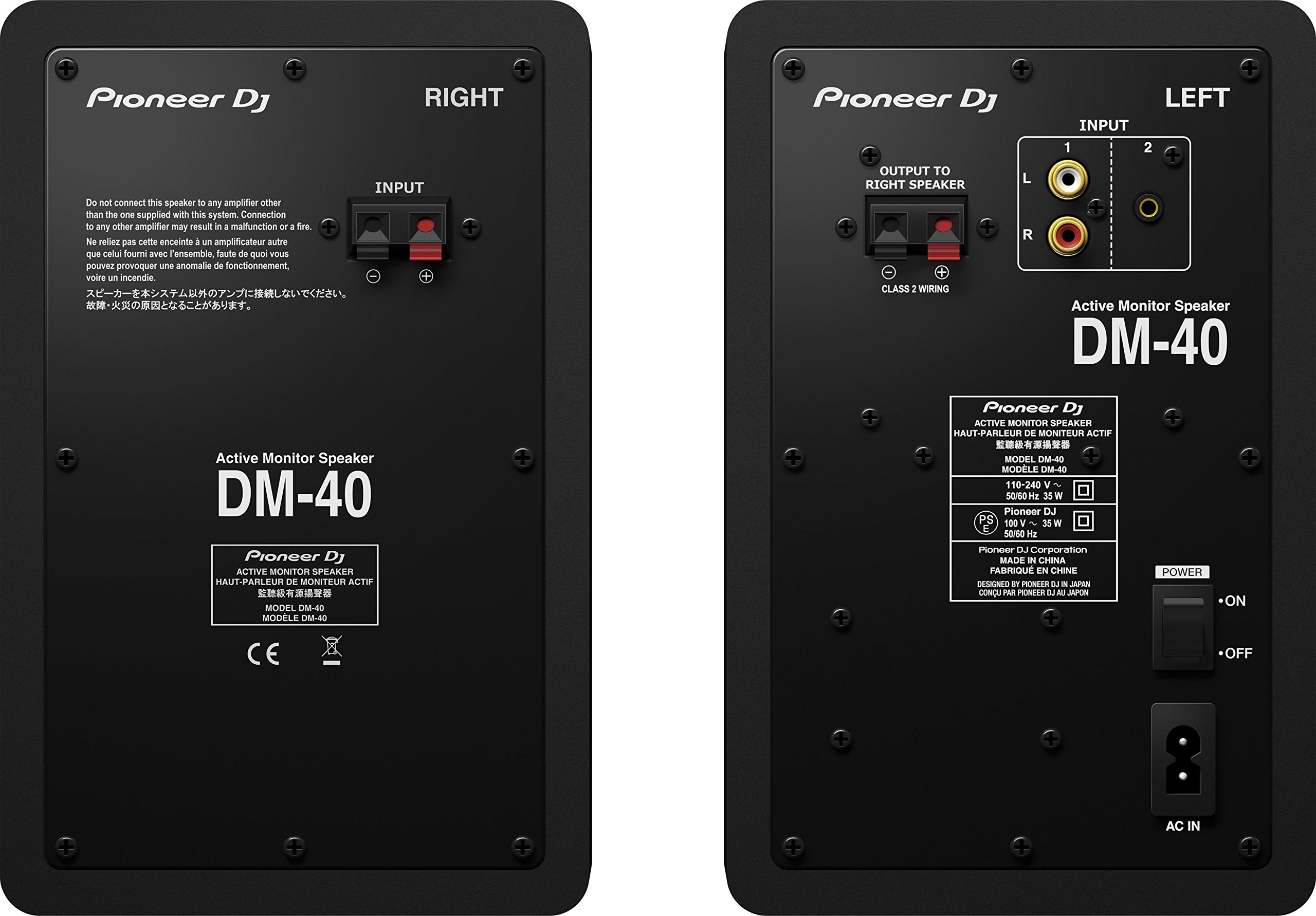 Pioneer DJ DM-40 Monitores de estudio, negro