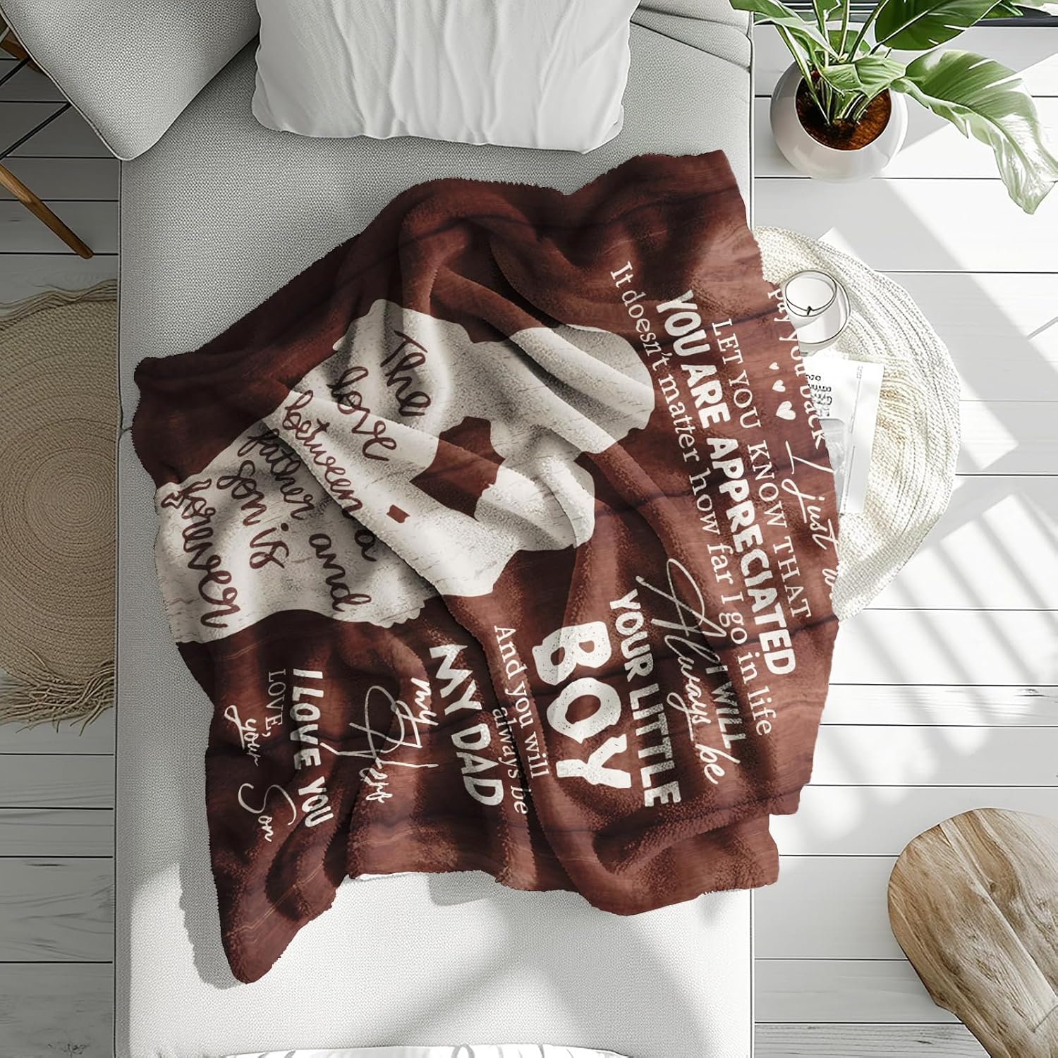 Dad Gifts, Birthday Gifts for Dad from Son Blankets 60"x50", Birthday Present for Daddy, Father Present from Son, Presents for Best Daddy Ever - Image 6