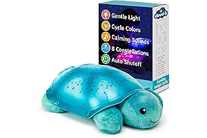 Cloud b Twilight Turtle Aqua: Restful Nightlight Star Projector with Calming Melodies