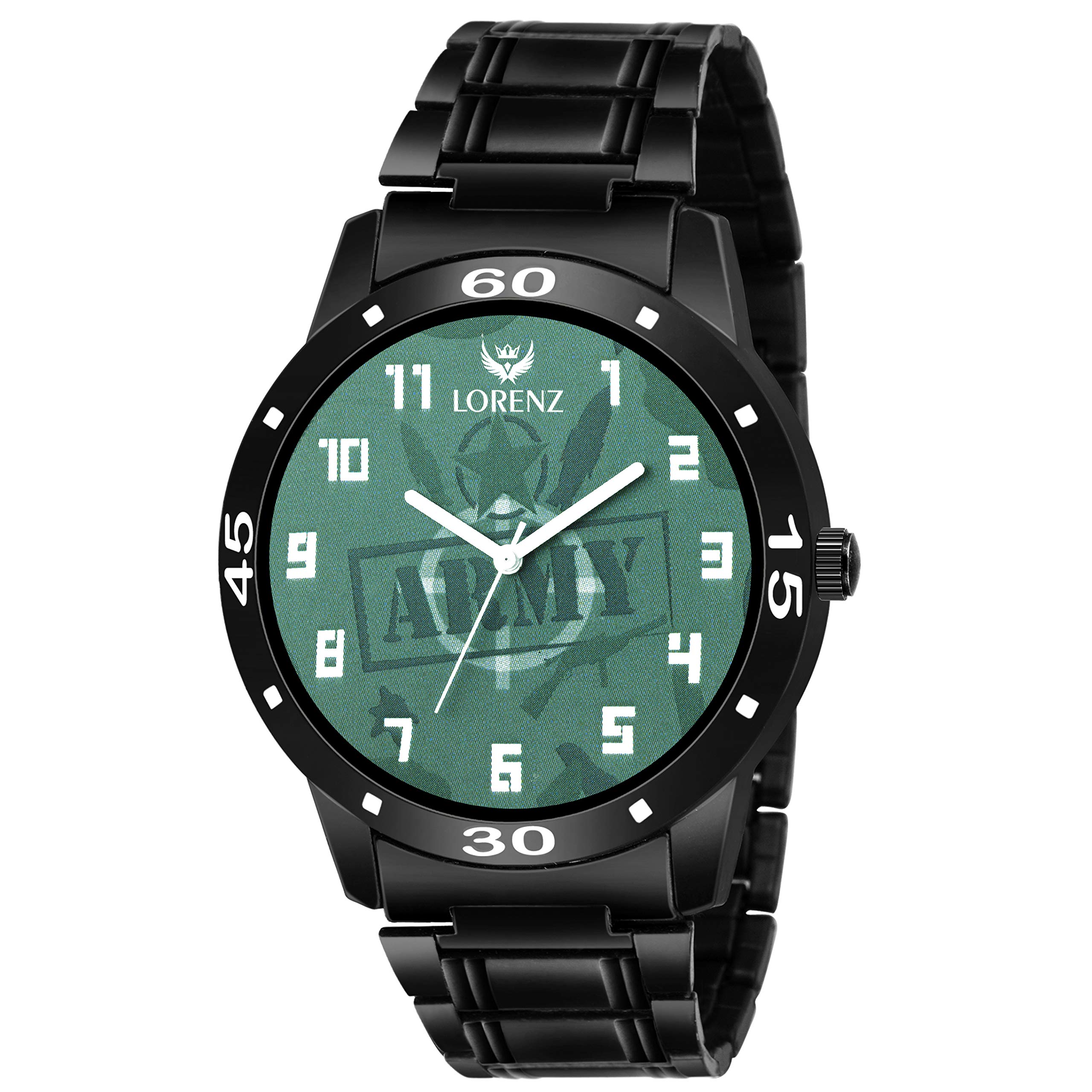 LORENZ Green Army Dial Black Chain Wrist Watch for Men|Watch for Boys |MK-2064W (B07RF7ZNJ3) Amazon Price History, Amazon Price Tracker
