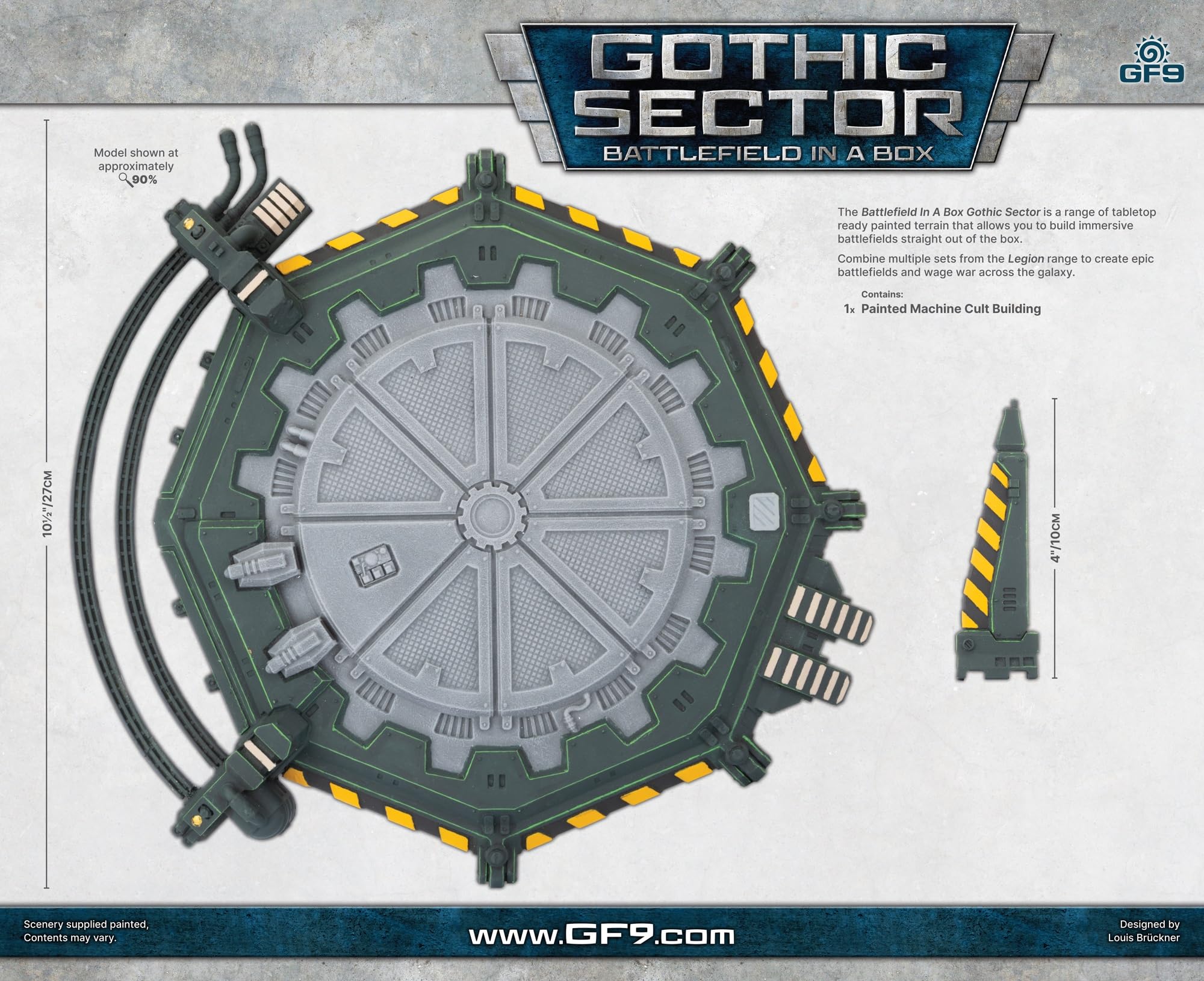 Gale Force Nine Legion - Machine Cult, Dark, Muted Shades (Metallic Grey, Dark Grey), Large - Image 2