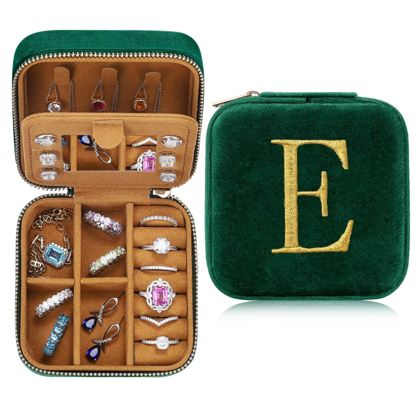 Tingn Women's E Birthday Gifts For - Travel Jewellery Box Cas, Travel Jewellery Organiser, Stackers Jewelry Box, Personalised Gifts For Personalised Jewelry Organiser