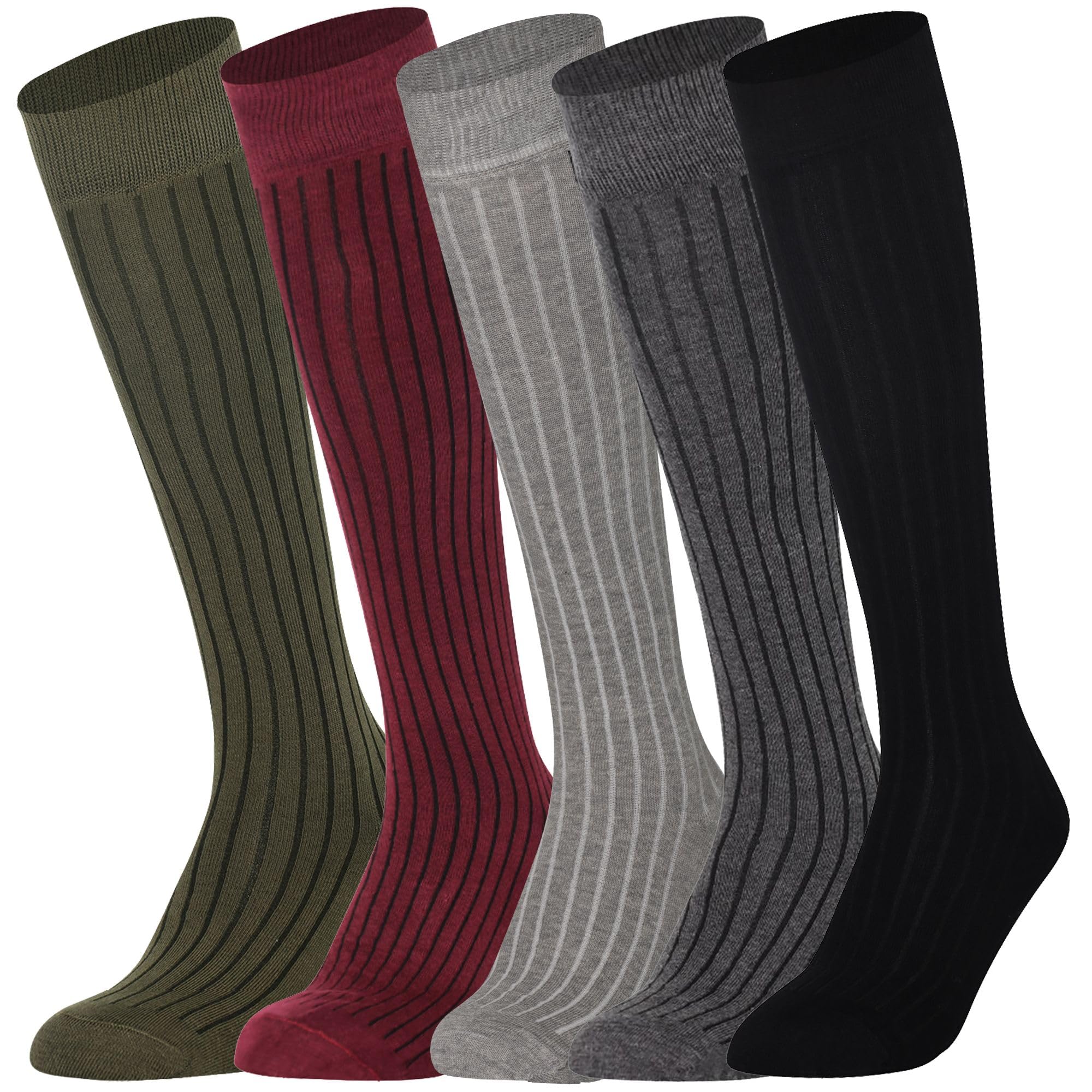 Mysocks Calcetines largos unisex hasta la rodilla con un diseño extra fino de algodón peinado