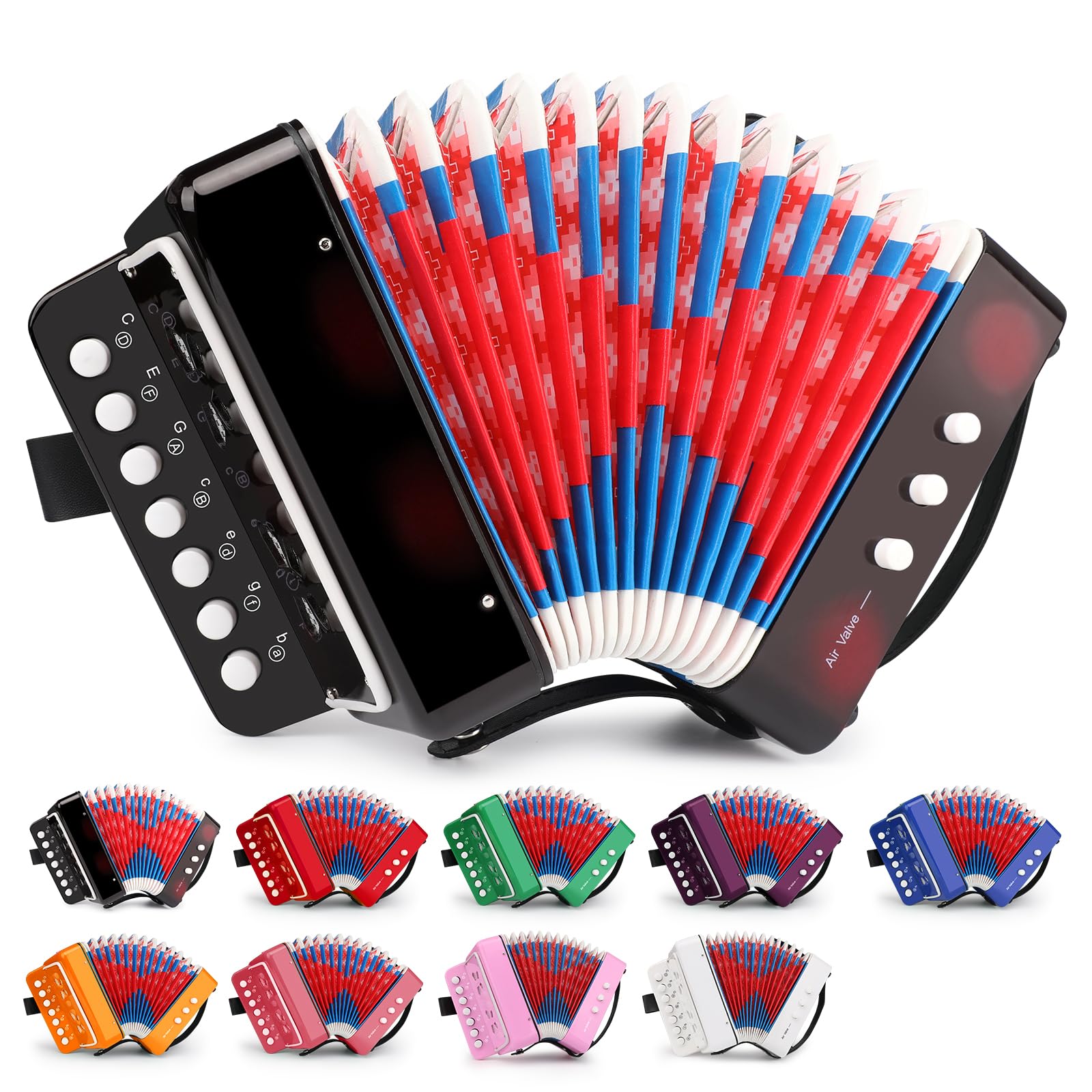 Amazon.com: Kids Accordion, 10 Keys Control Mini Accordion Toy