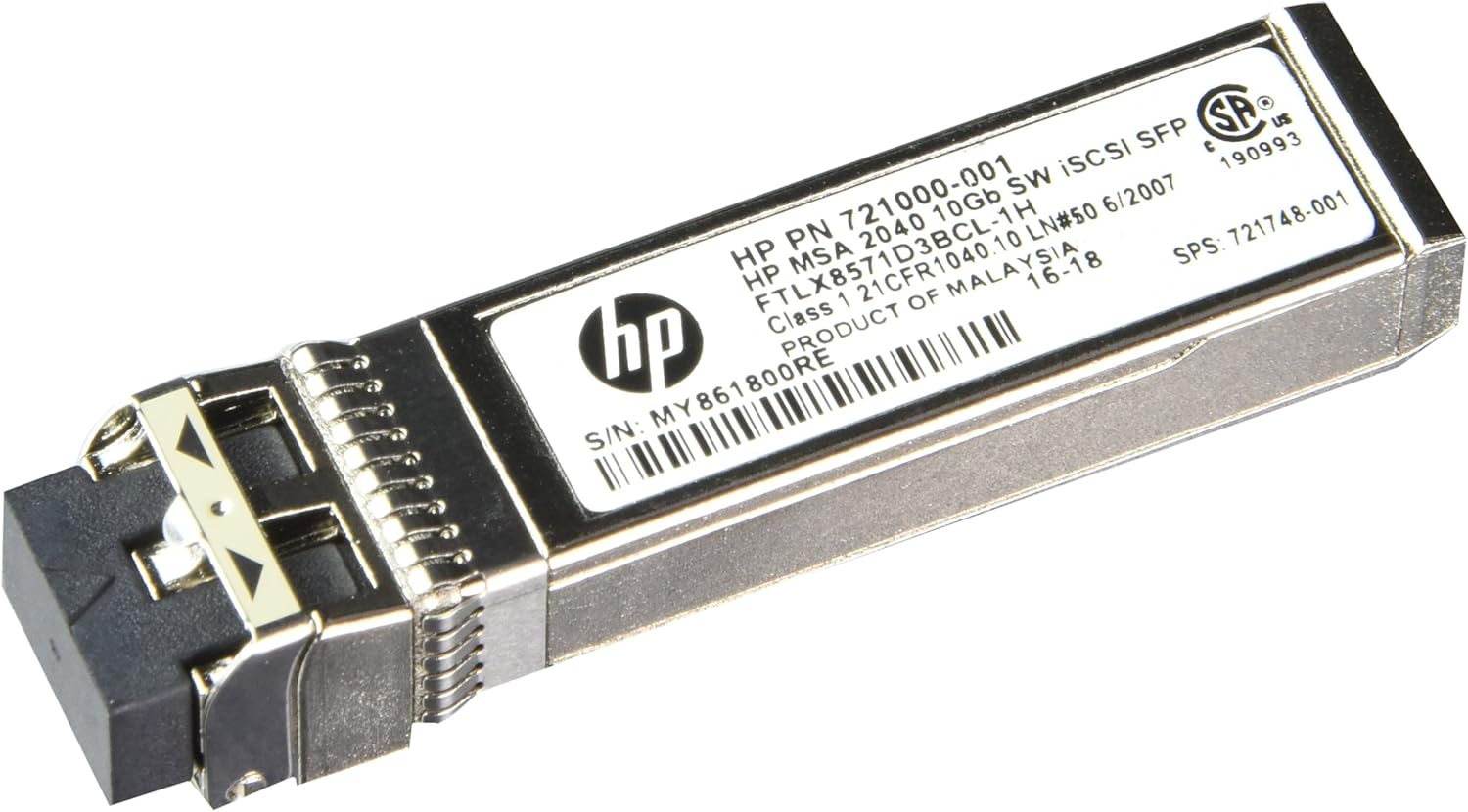 HP MSA 2040 10Gb Short Wave iSCSI SFP+ 4-Pack Transceiver C8R25A