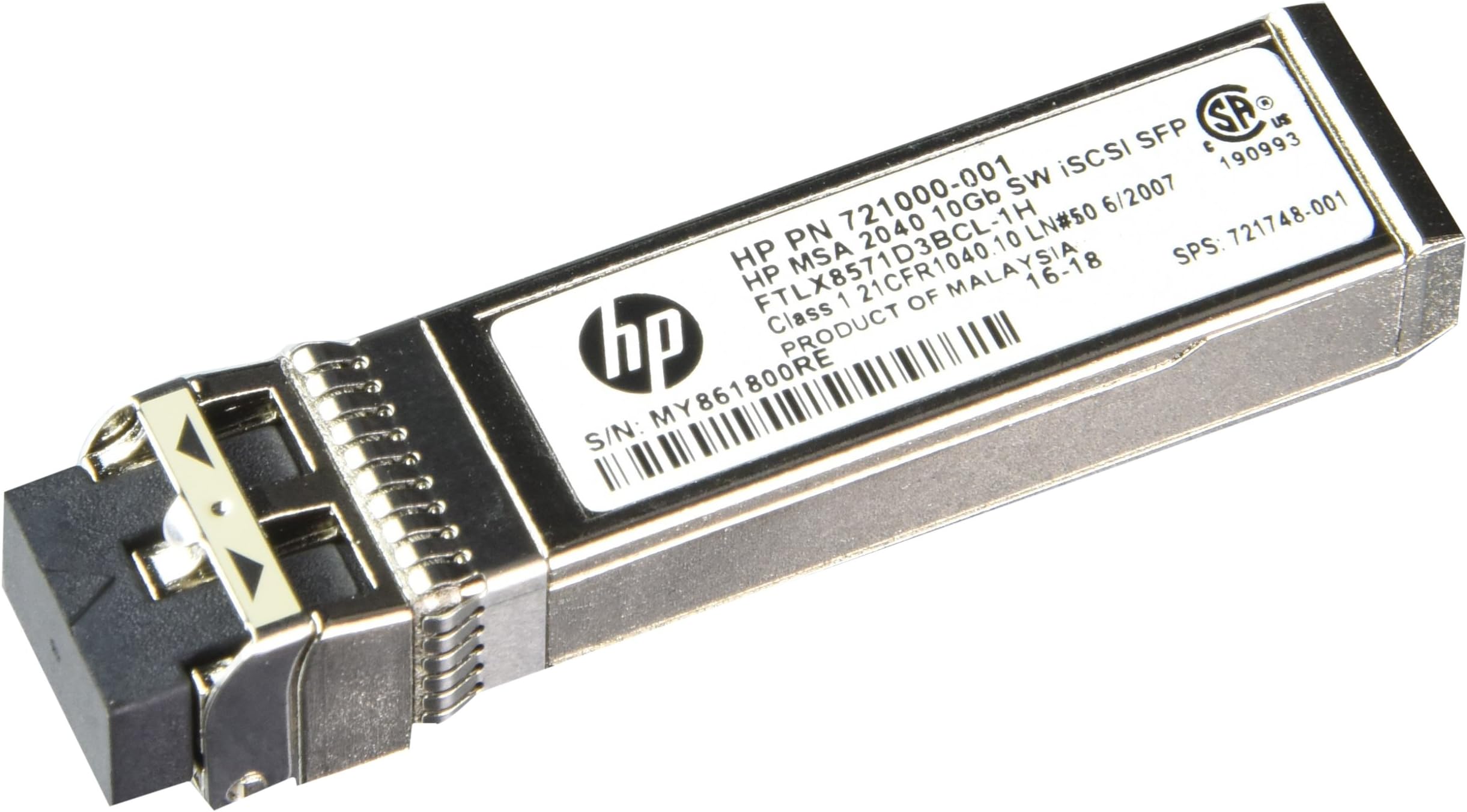 HPMSA 2040 10Gb Short Wave iSCSI SFP+ 4-pack Transceiver C8R25A