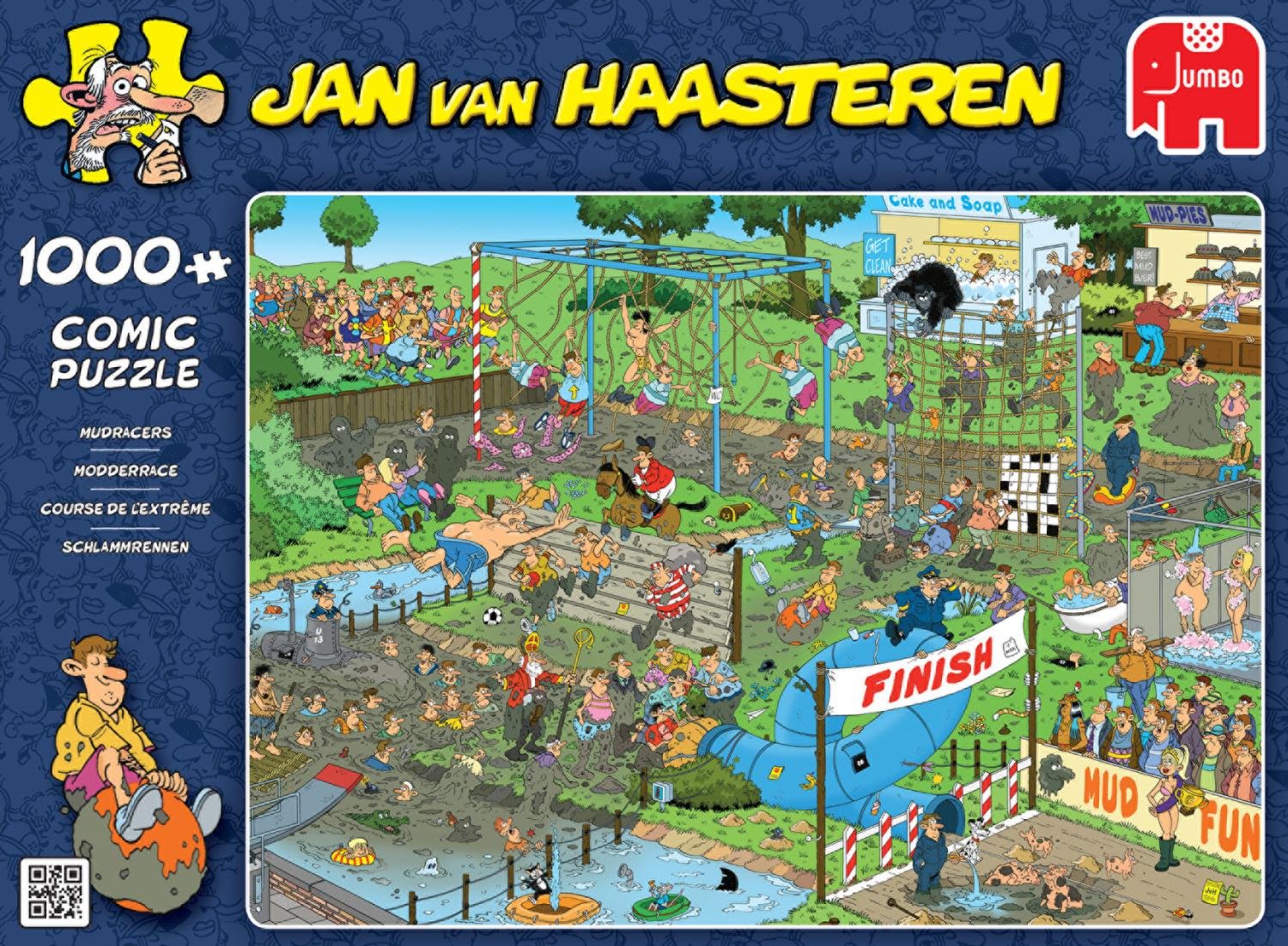 Jan Van Haasteren Dog Parkour - Rompecabezas de 1000 piezas para adultos, rompecabezas grande para adultos, 100% cartón reciclado, 1000 piezas, diseño divertido para mascotas, dimensiones 26.8 x 19.3 Jan Van Haasteren Dog Parkour - Rompecabezas de 1000 piezas para adultos, rompecabezas grande para adultos, 100% cartón reciclado, 1000 piezas, diseño divertido para mascotas, dimensiones 26.8 x 19.3
