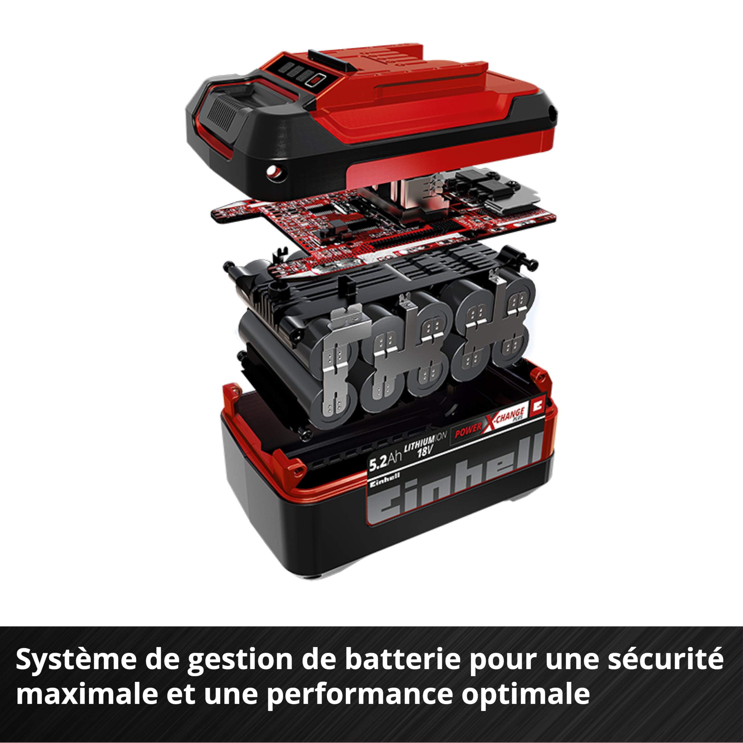 Einhell Batterie 5,2 Ah Power X-Change Plus (Lithium-ION, 18 V, pour Tous Les appareils Einhell Power X-Change)