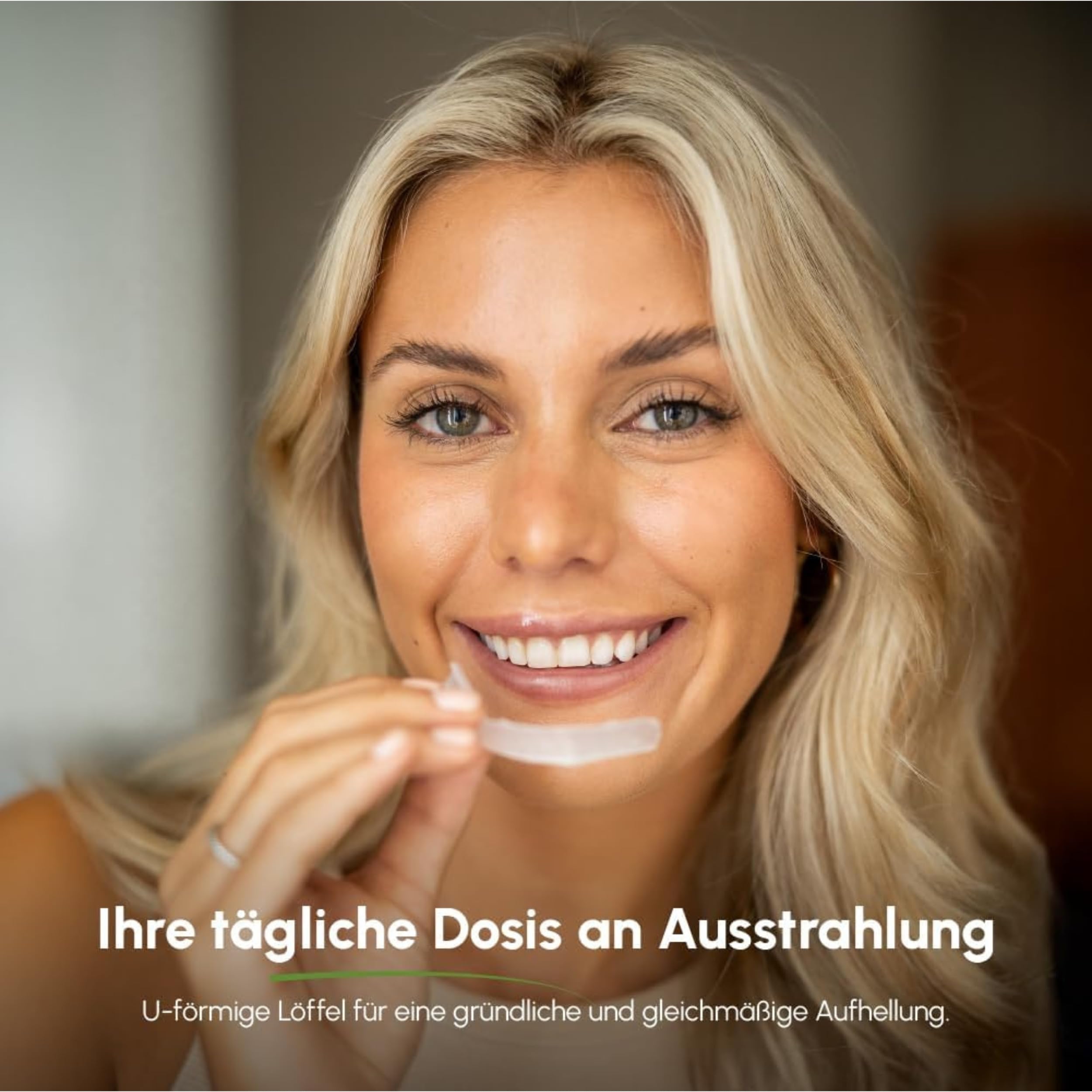 Teeth Whitening Strips - PAP Zahnaufhellung ohne Wasserstoffperoxid, Schmelzschonend & Keine Sensibilität, Flexible Whitening Schienen, Schnelle Ergebnisse, Minze, 10 Stück