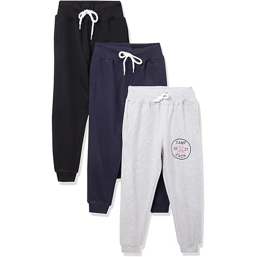 T2F Boy's Regular Fit Printed Joggers Track Pant (Pack of 3)