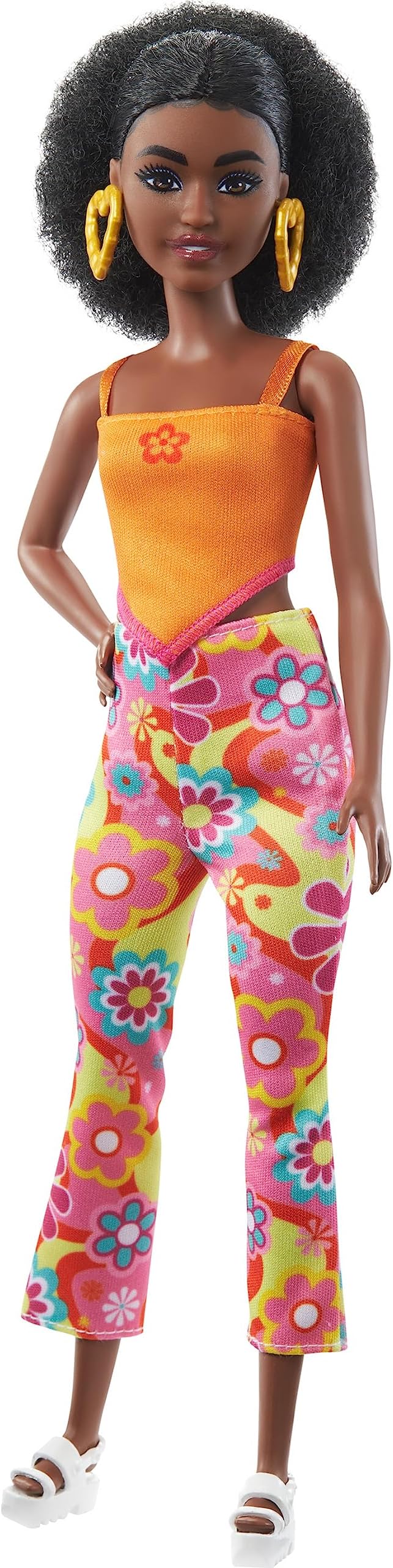 Barbie Doll, Kids Toys, Curly Black Hair and Petite Body Type, Barbie Fashionistas, Y2K-Style Clothes and Accessoriesโโ