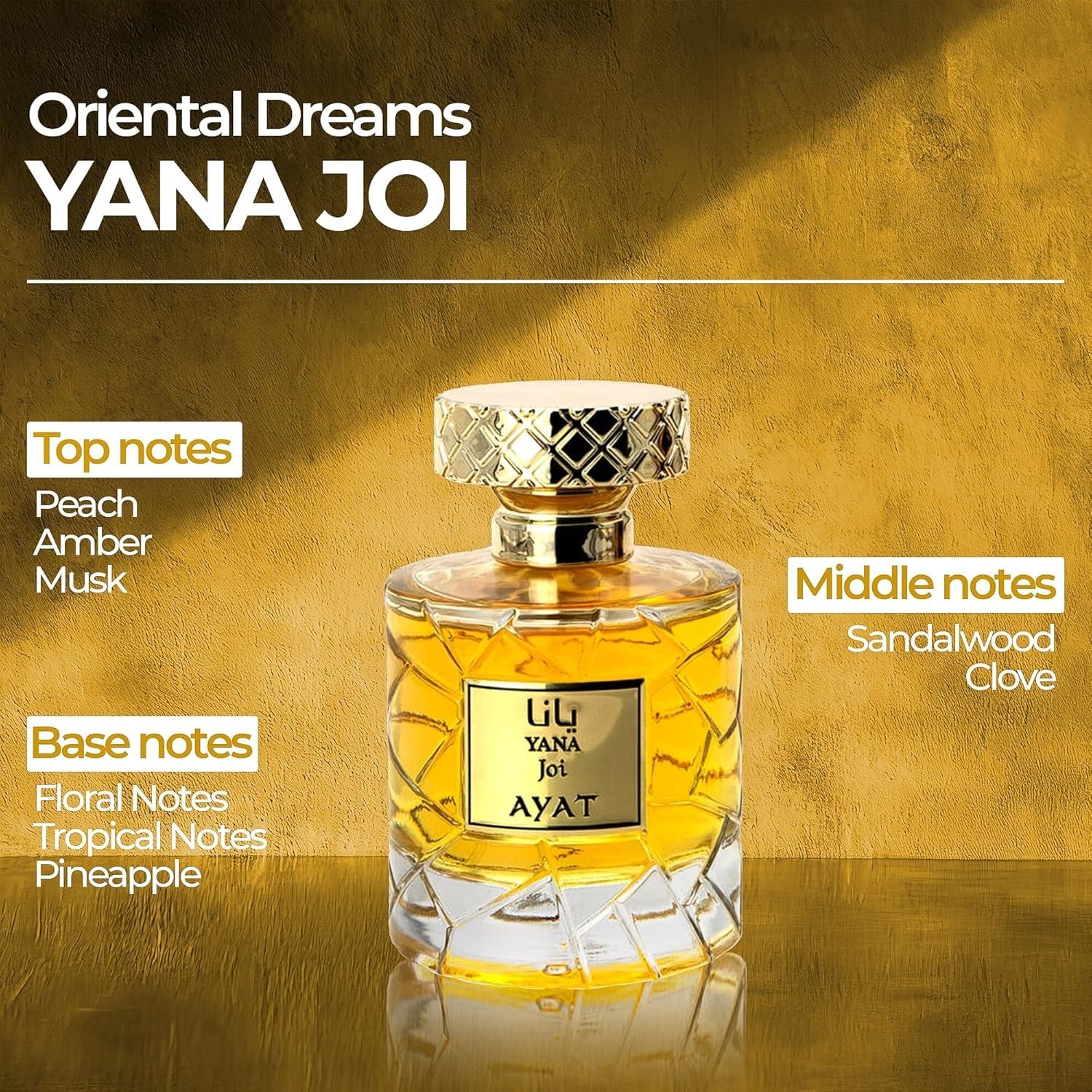 Woda perfumowana YARA 100 ml Ayat Perfumes - Made in Dubai Uwagi: Mandarynka Wanilia sandałowa i drzewna, piżmo - orientalny EDP idealny dla kobiet i mężczyzn (zestaw 5 zapachów)